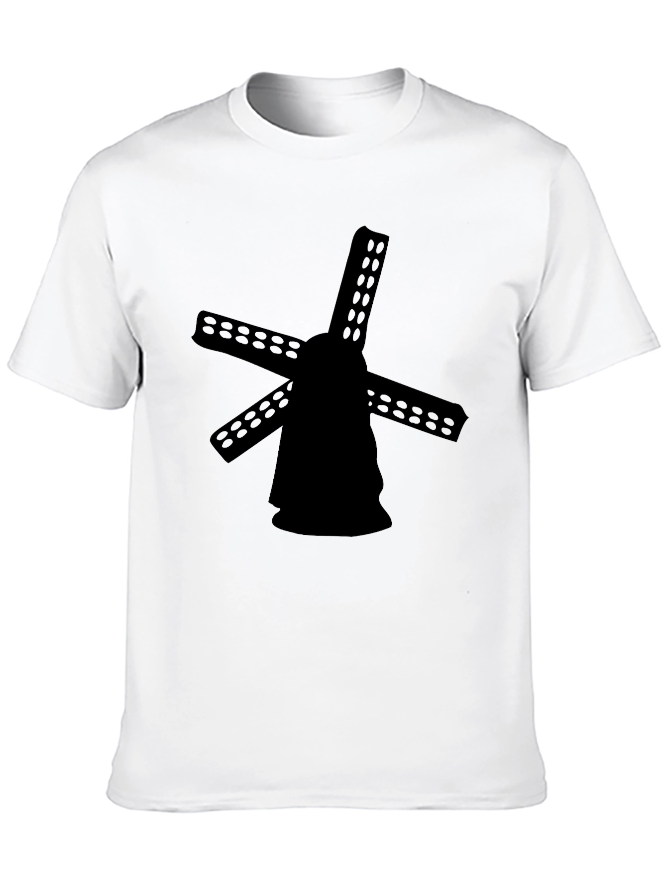 Black Windmill Silhouette Graphic Tee