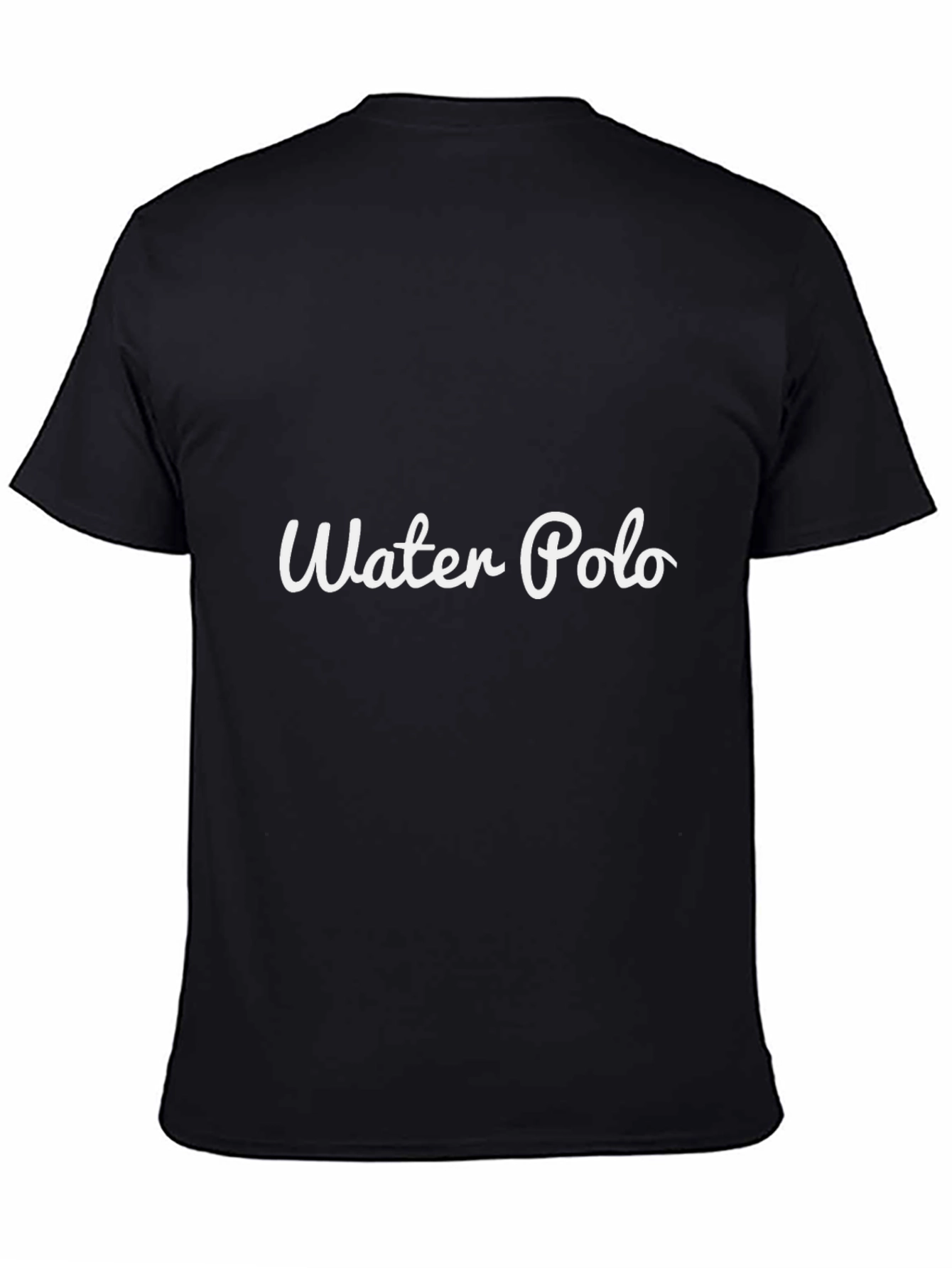 Water Polo Tee - Black Cotton Graphic T-Shirt