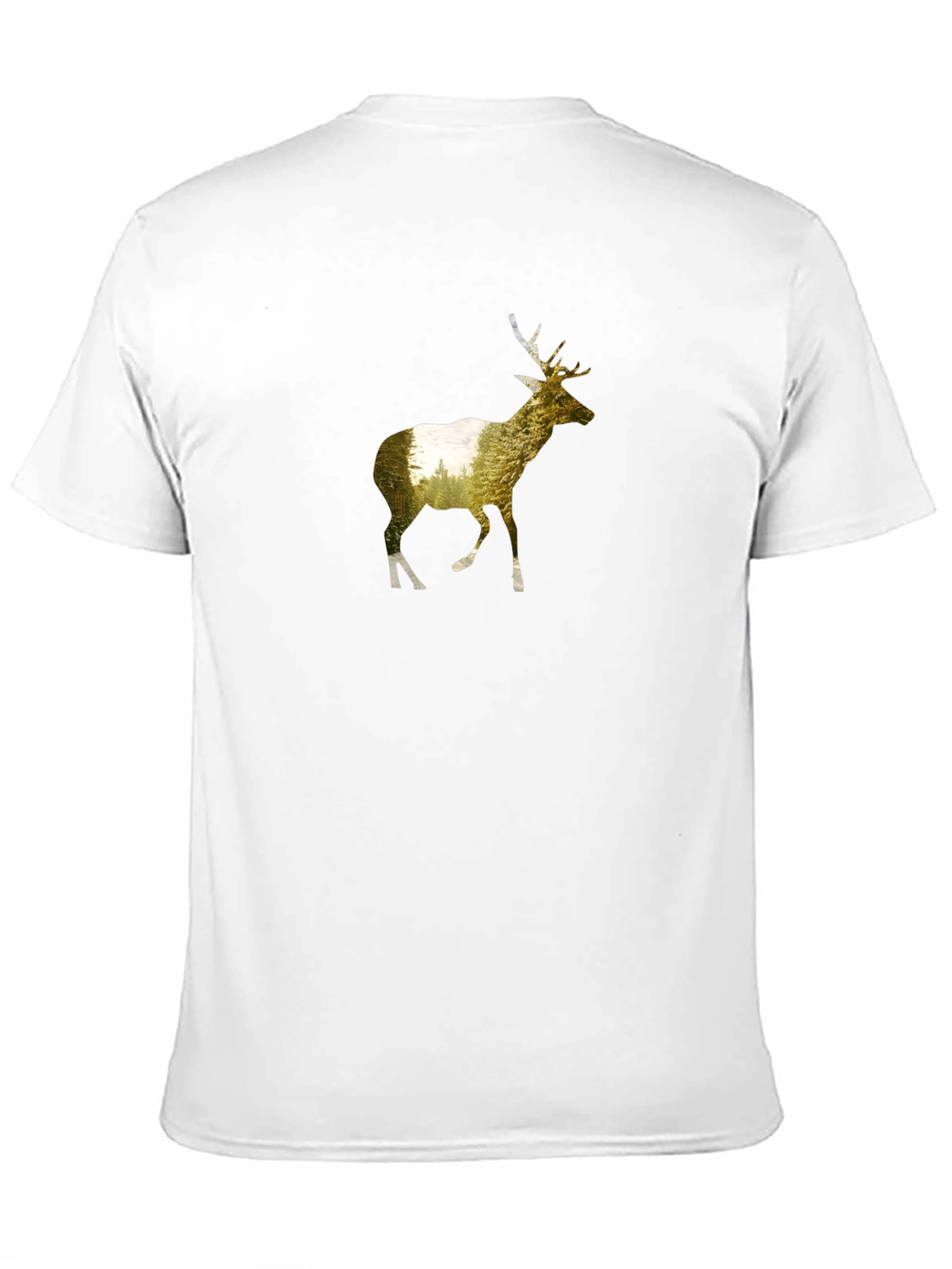 Deer Silhouette Graphic Tee - Black
