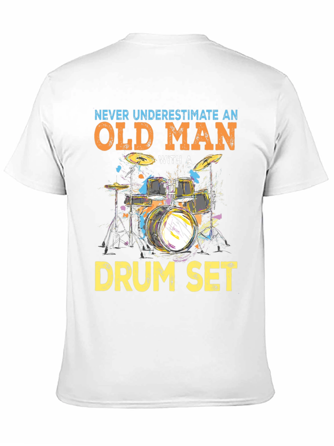 Old Man Drum Set Graphic Tee