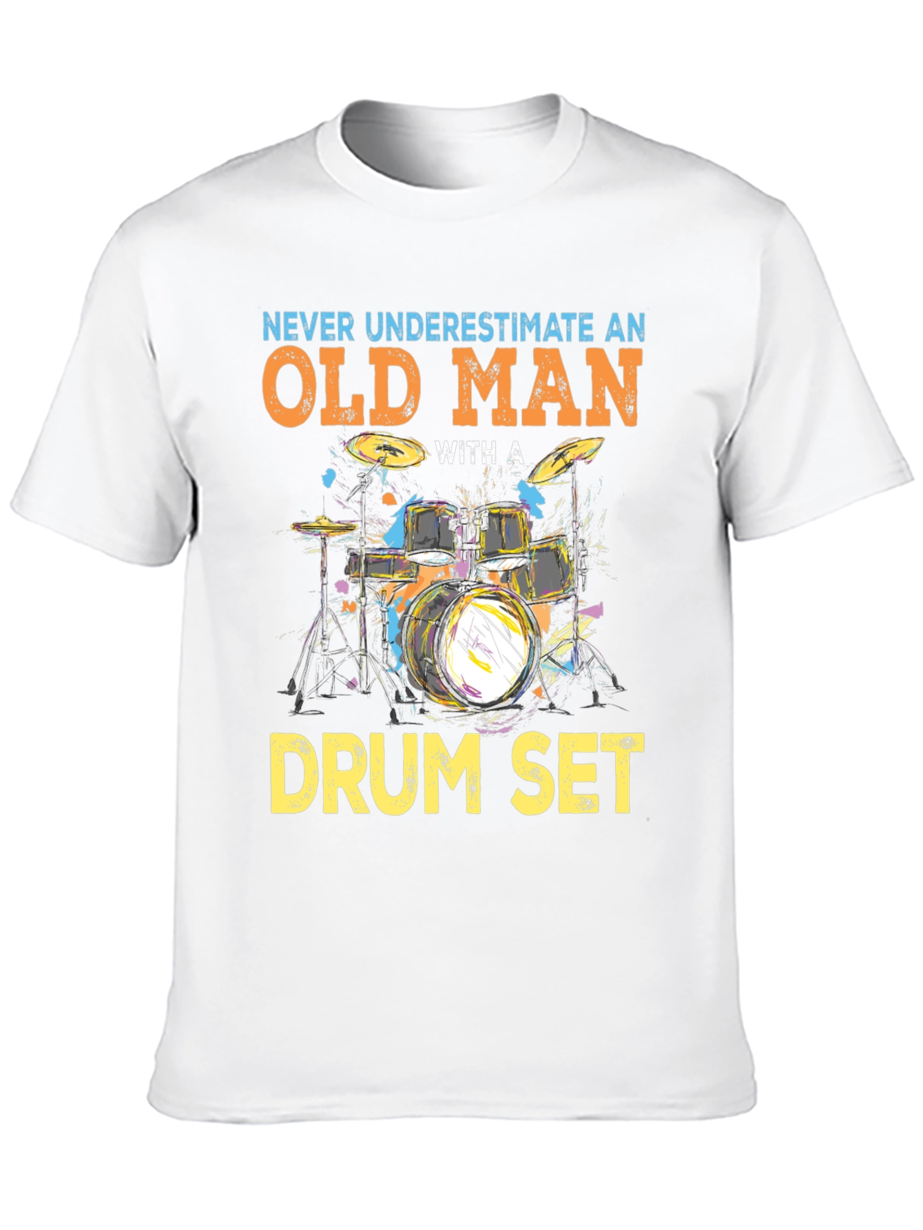 Old Man Drum Set Graphic Tee