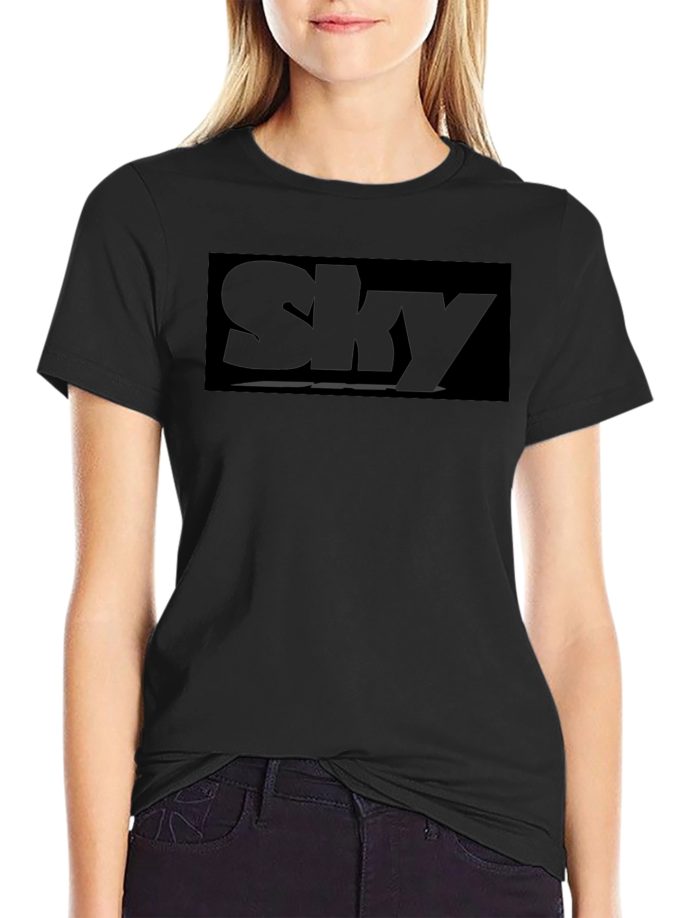 Sky Graphic Black T-Shirt