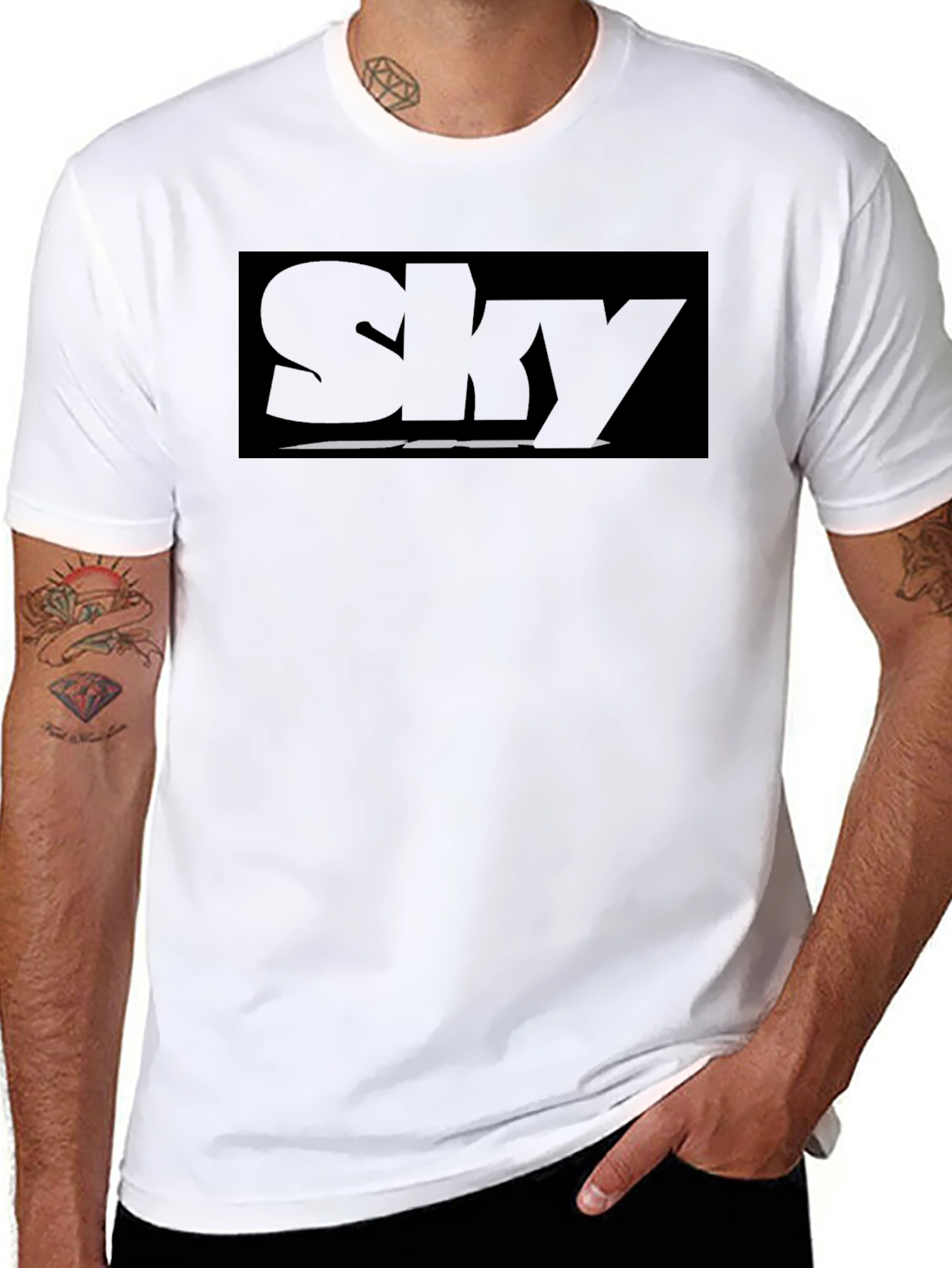 Sky Graphic Black T-Shirt