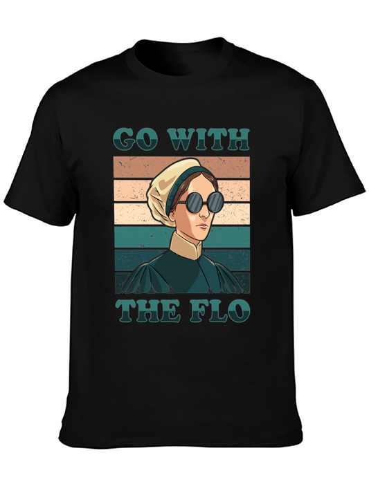 Go With the Flo T-Shirt - Florence Nightingale Retro Style