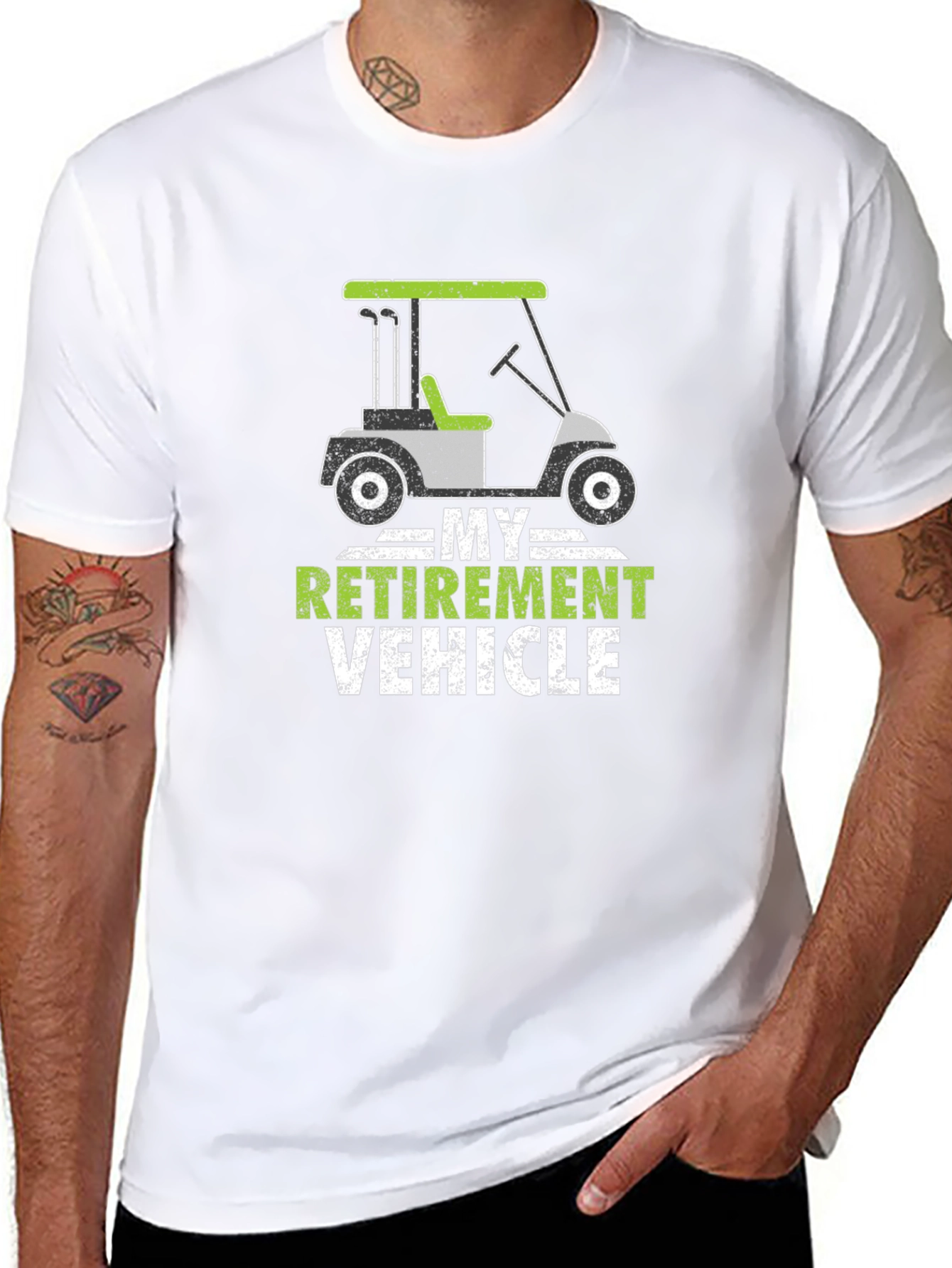 Retirement Vehicle Golf Cart Graphic Tee