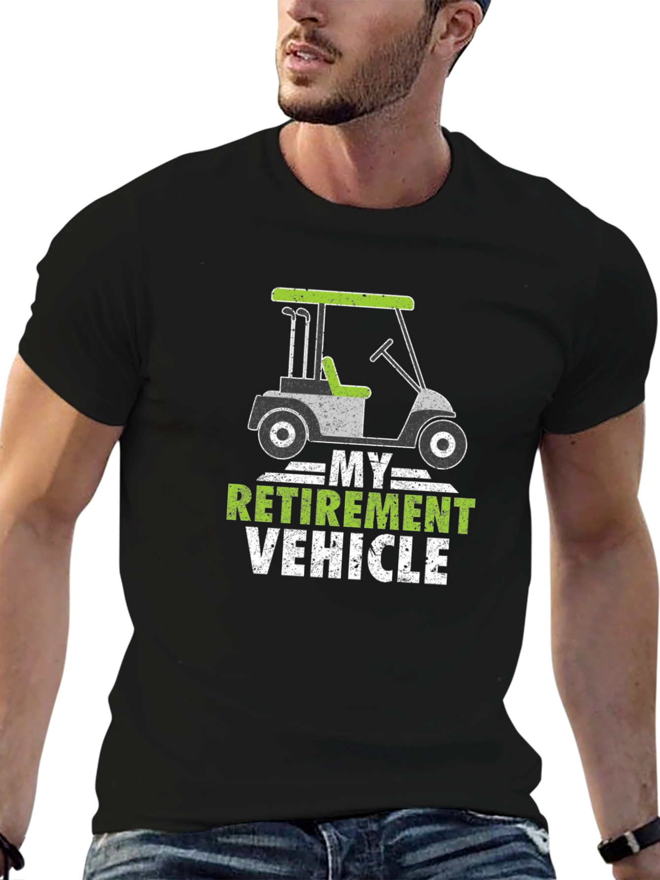 Retirement Vehicle Golf Cart Graphic Tee