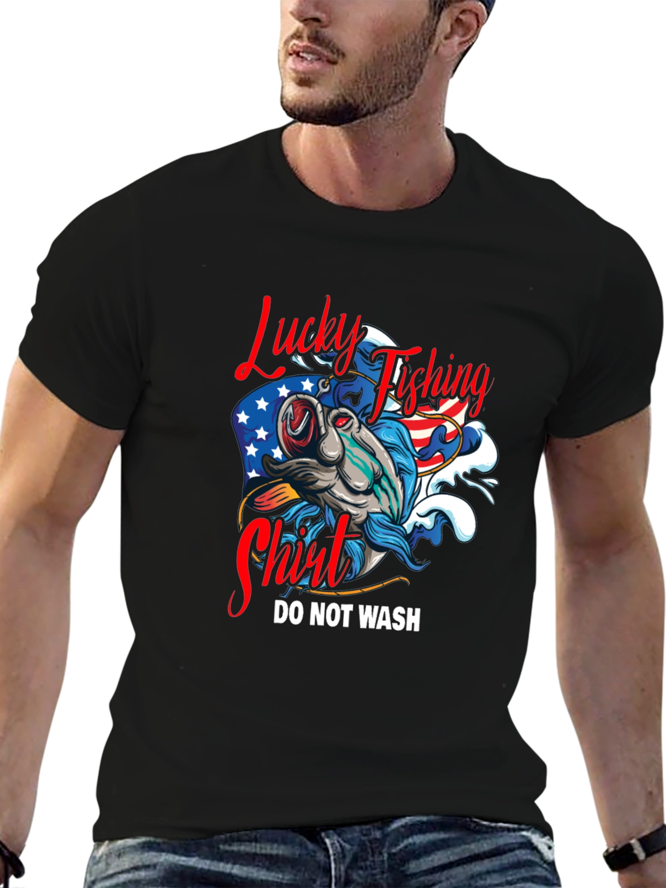 Lucky Fishing Shirt - Funny Graphic Tee