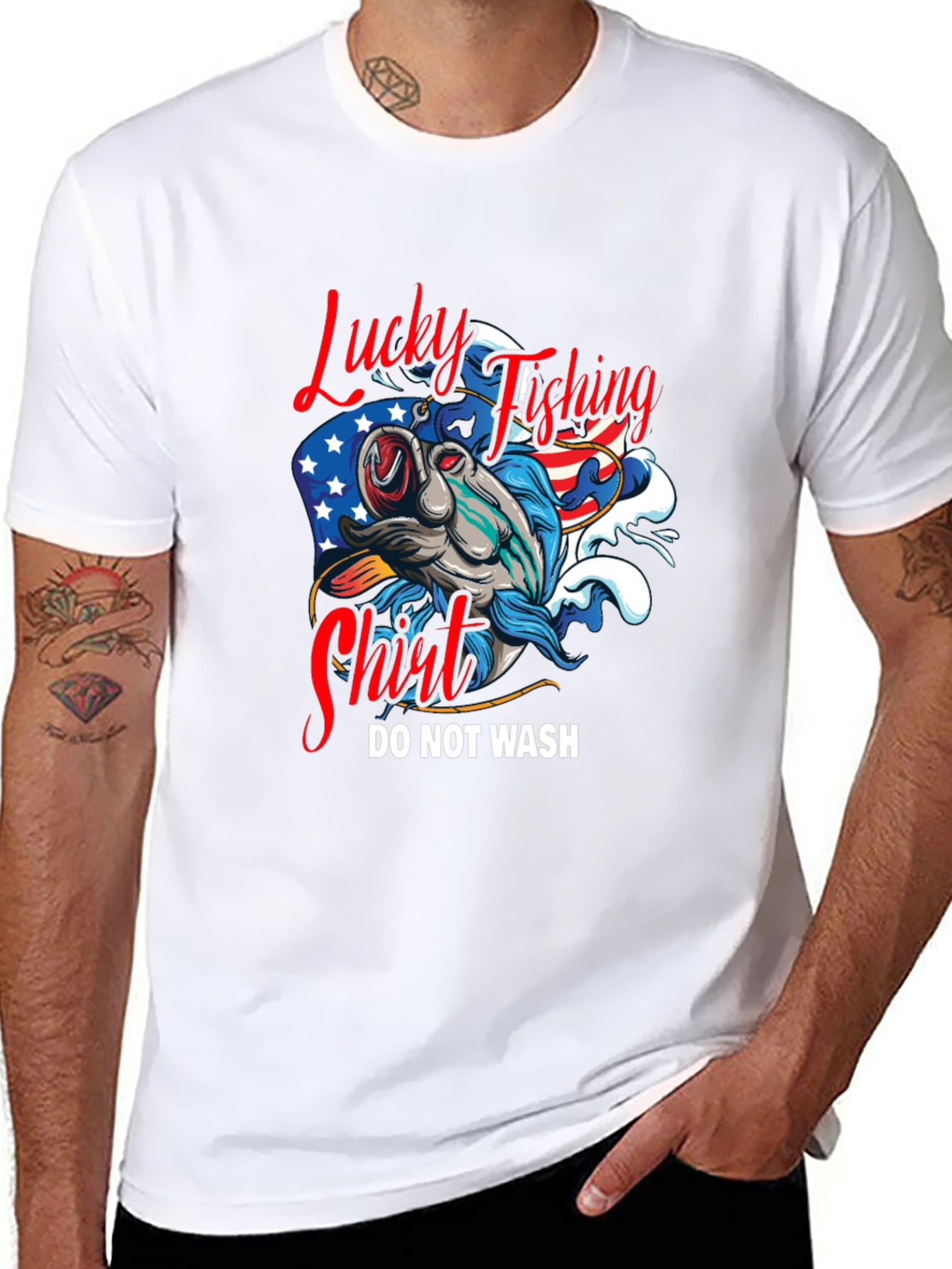 Lucky Fishing Shirt - Funny Graphic Tee