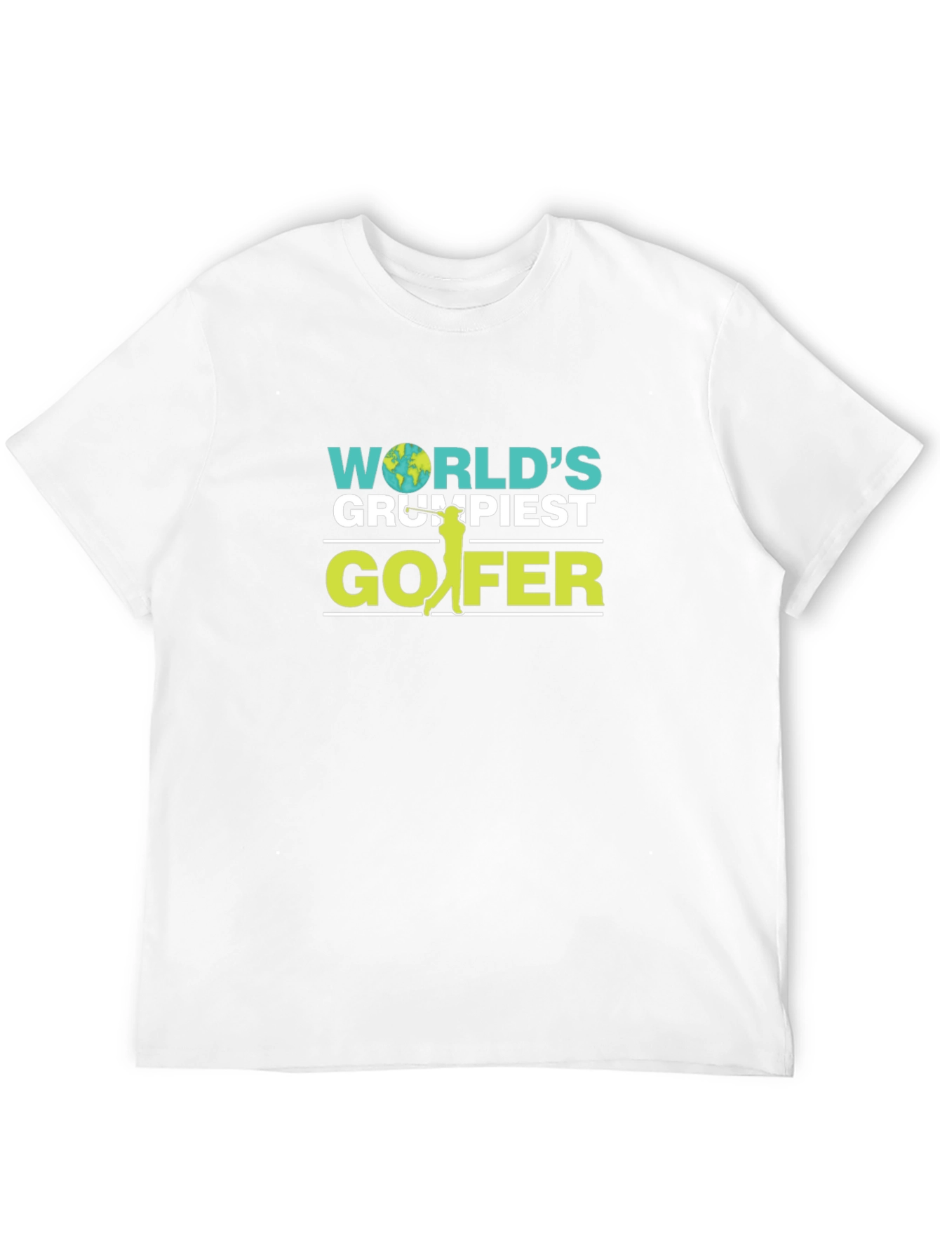 Worlds Grumpiest Golfer Tee - Black Cotton Blend