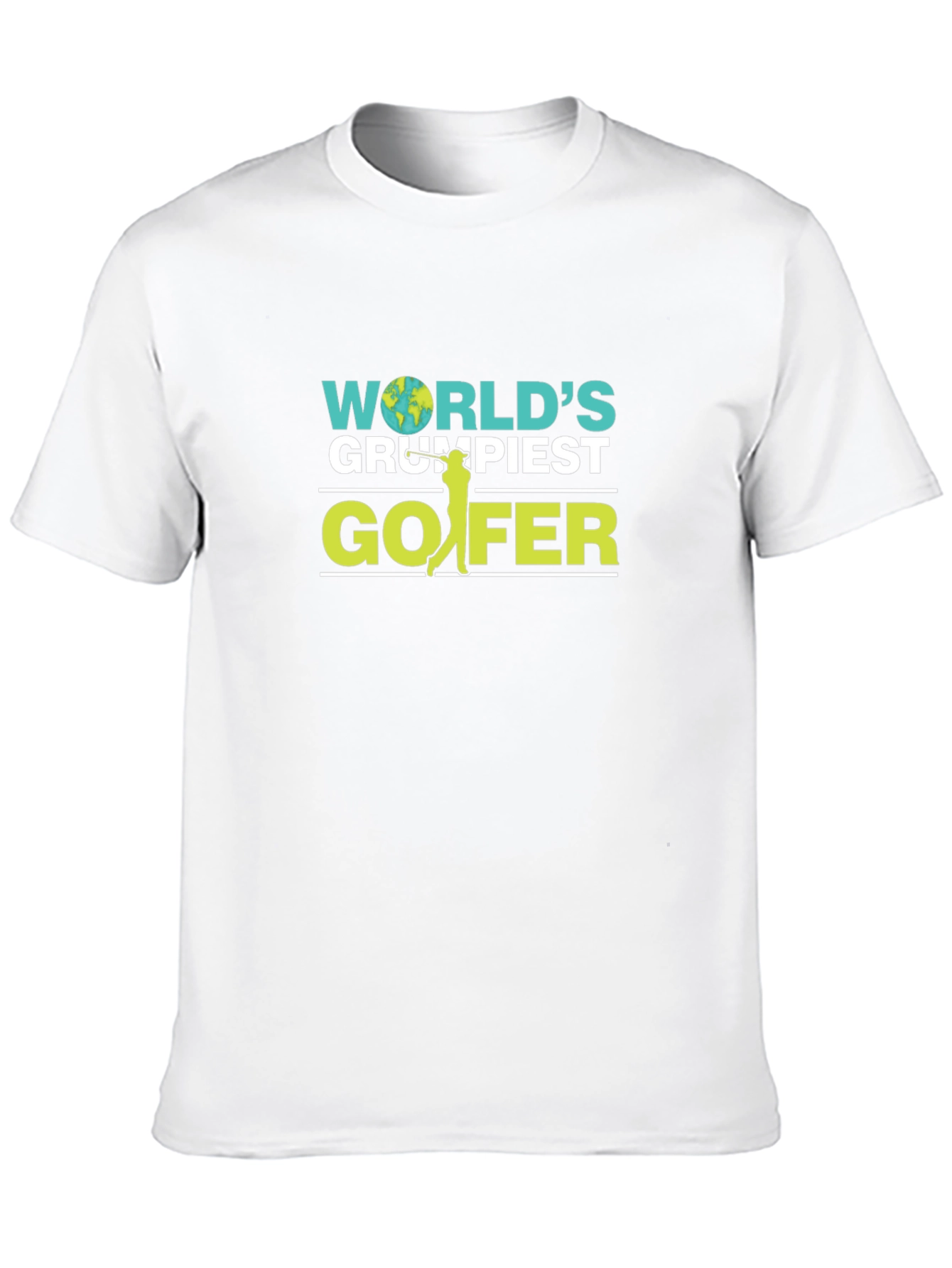Worlds Grumpiest Golfer Tee - Black Cotton Blend