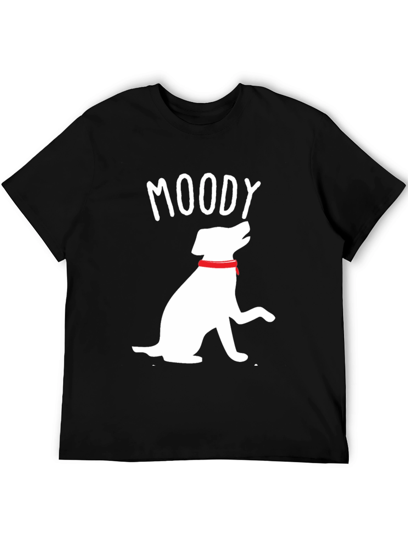 Moody Dog Graphic Tee - Casual Black T-Shirt
