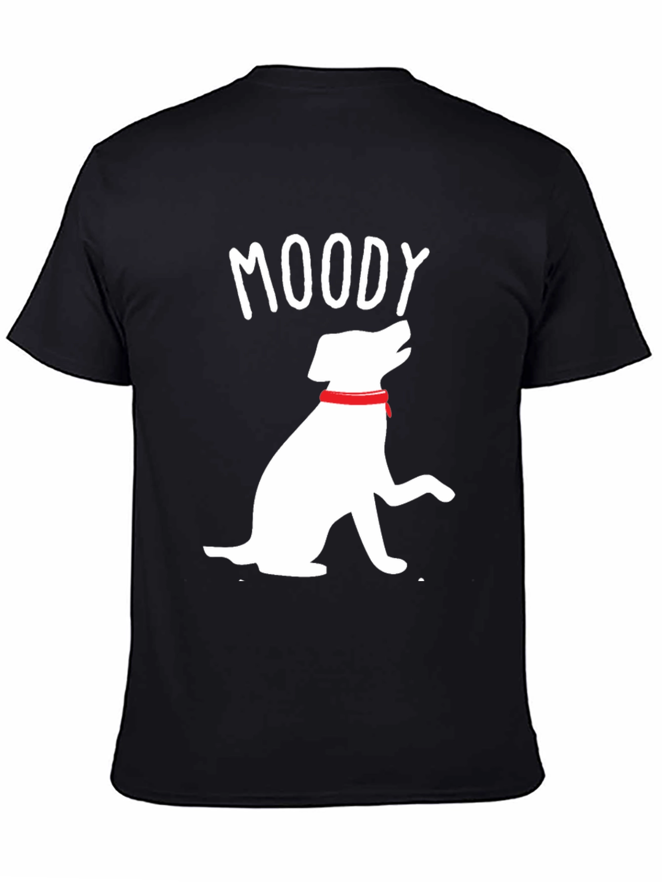 Moody Dog Graphic Tee - Casual Black T-Shirt