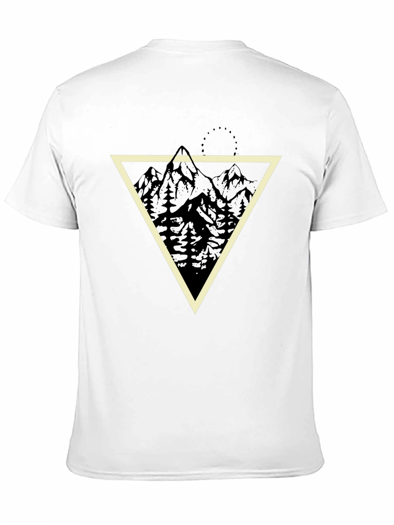 Mountain Triangle Graphic Tee - Stylish Mens Black T-Shirt