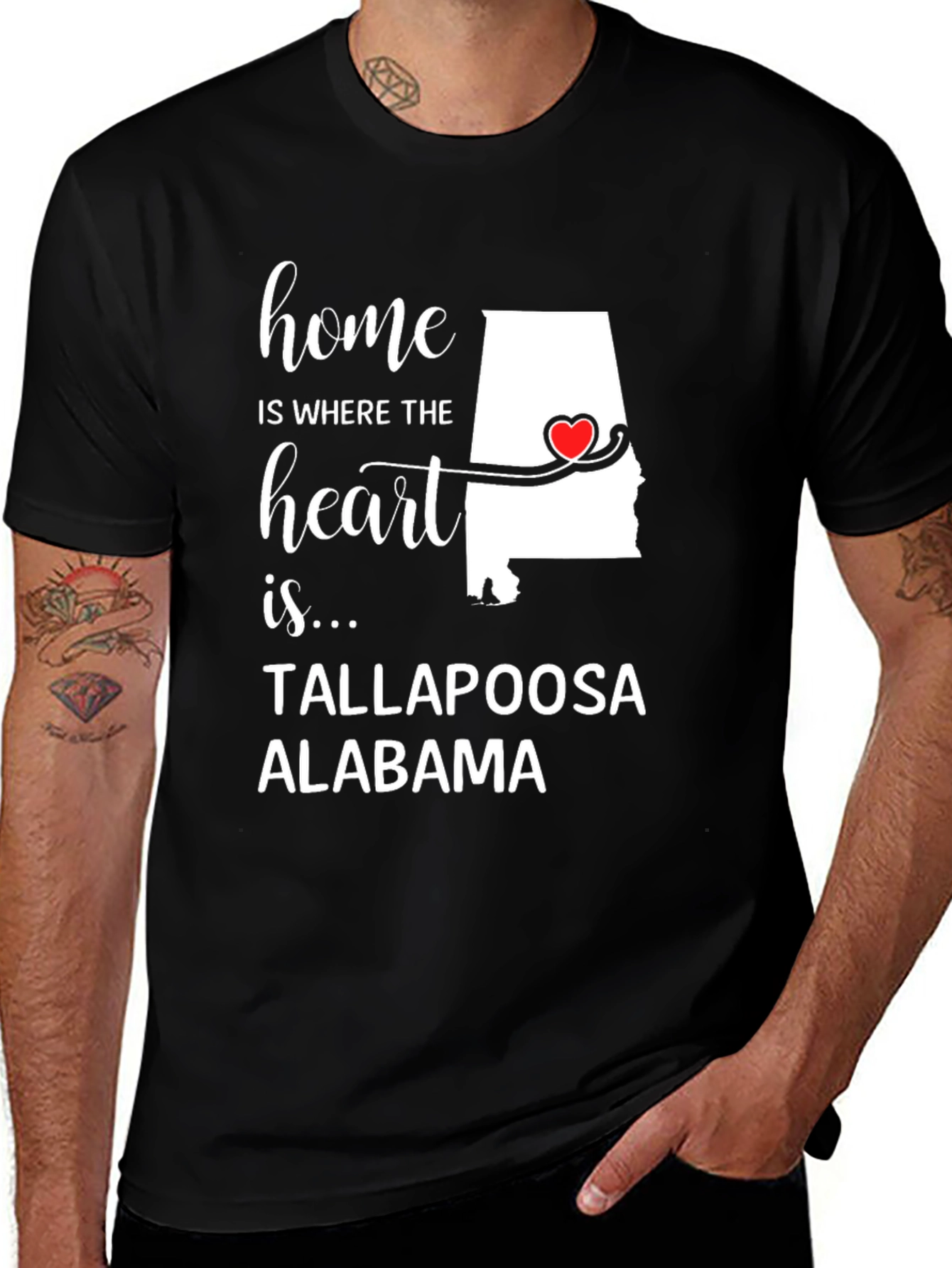 Tallapoosa Alabama Home Heart T-Shirt