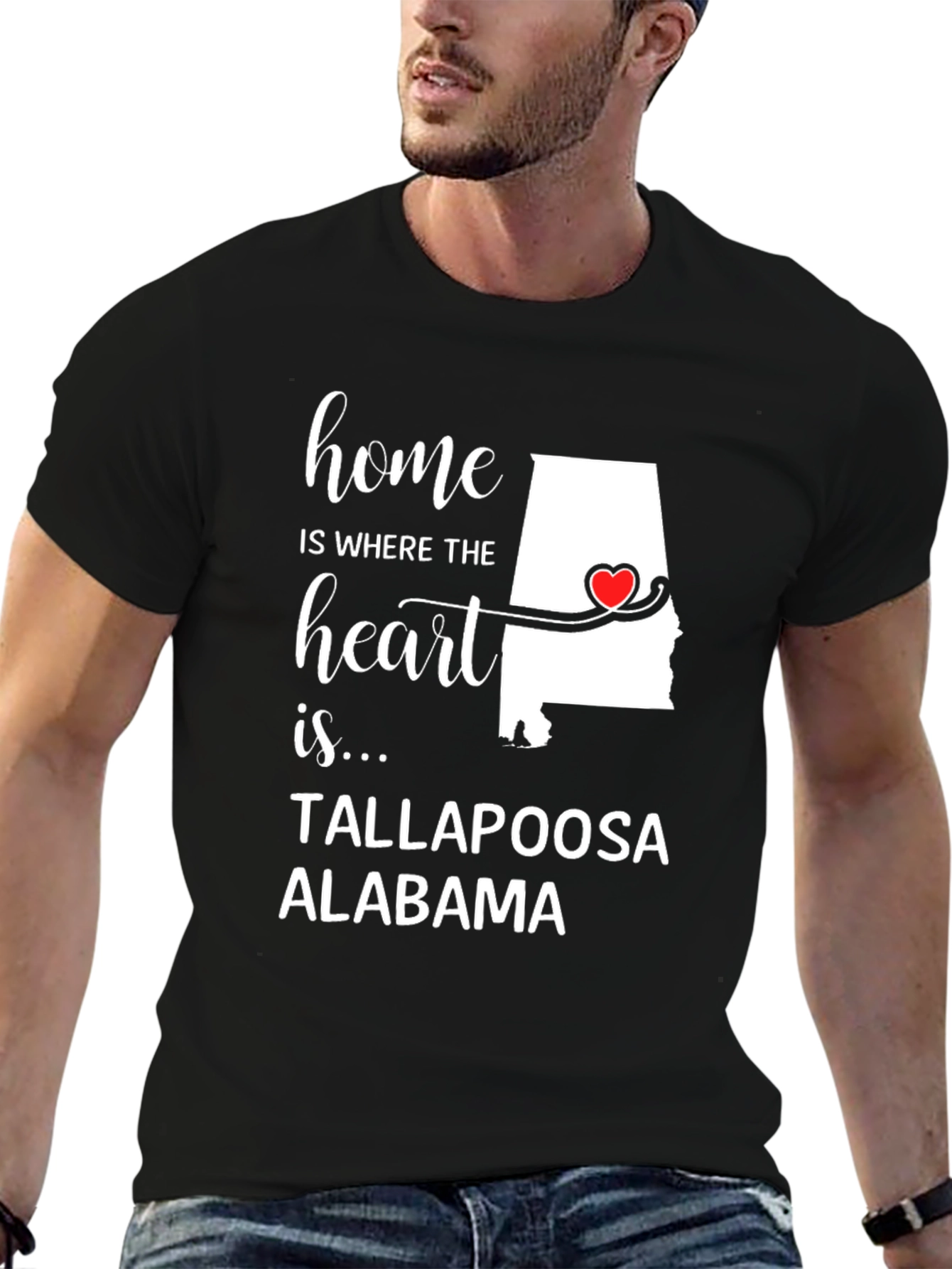 Tallapoosa Alabama Home Heart T-Shirt