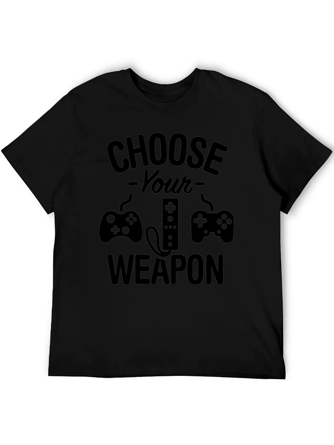 Choose Your Weapon Black Gaming T-Shirt