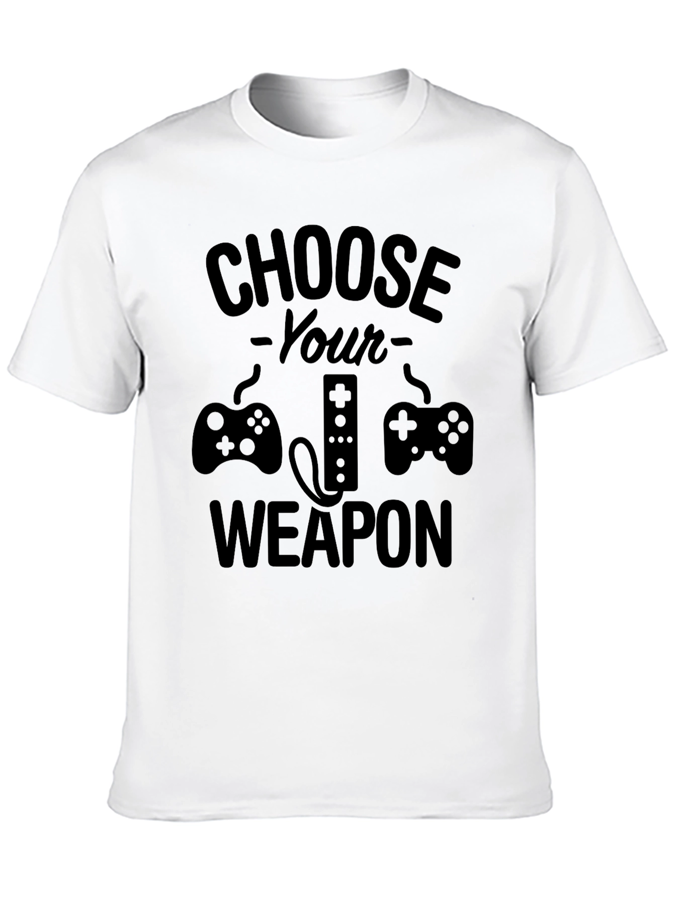 Choose Your Weapon Black Gaming T-Shirt