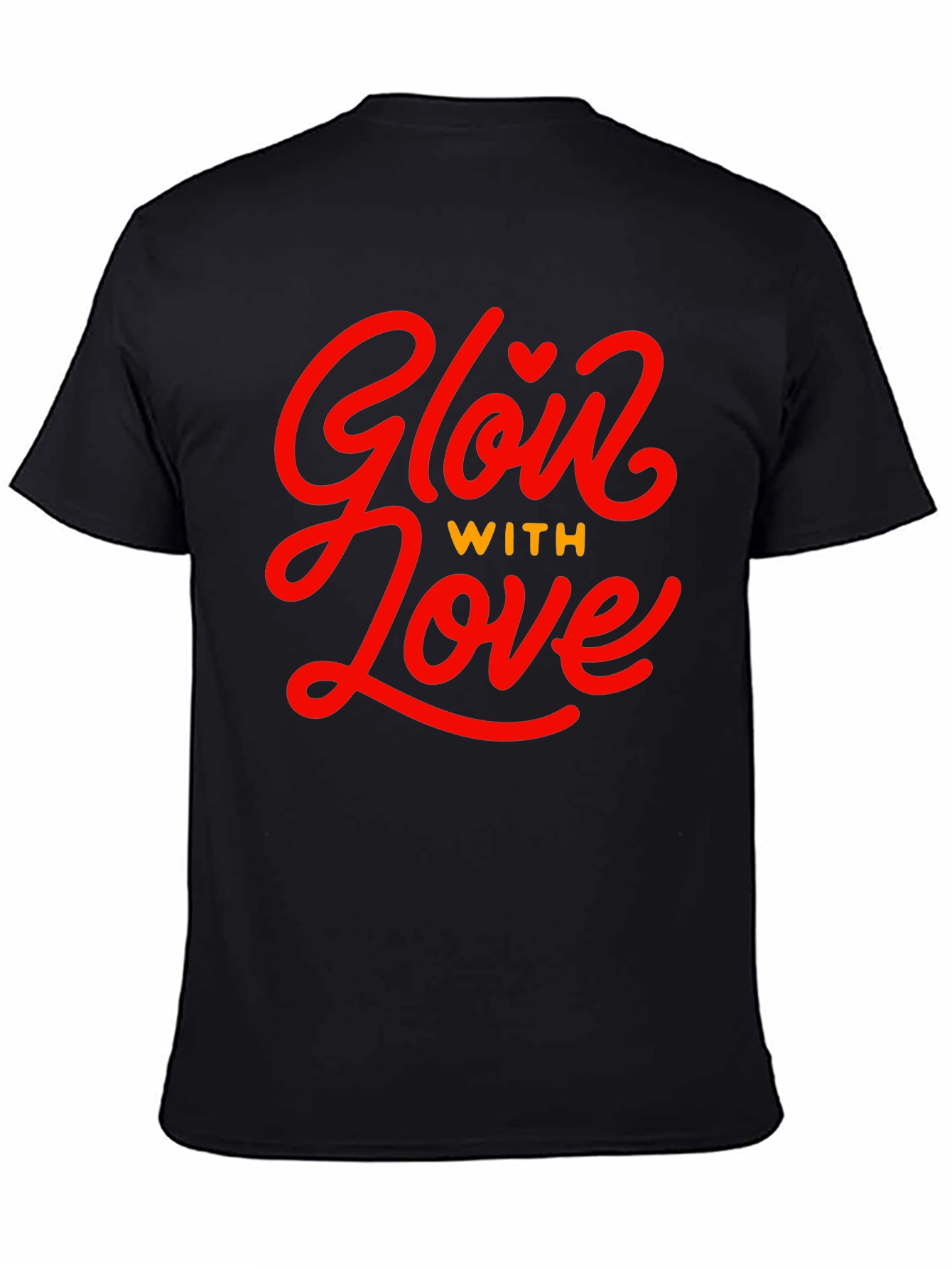 Glow With Love Black Graphic Tee