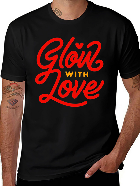 Glow With Love Black Graphic Tee