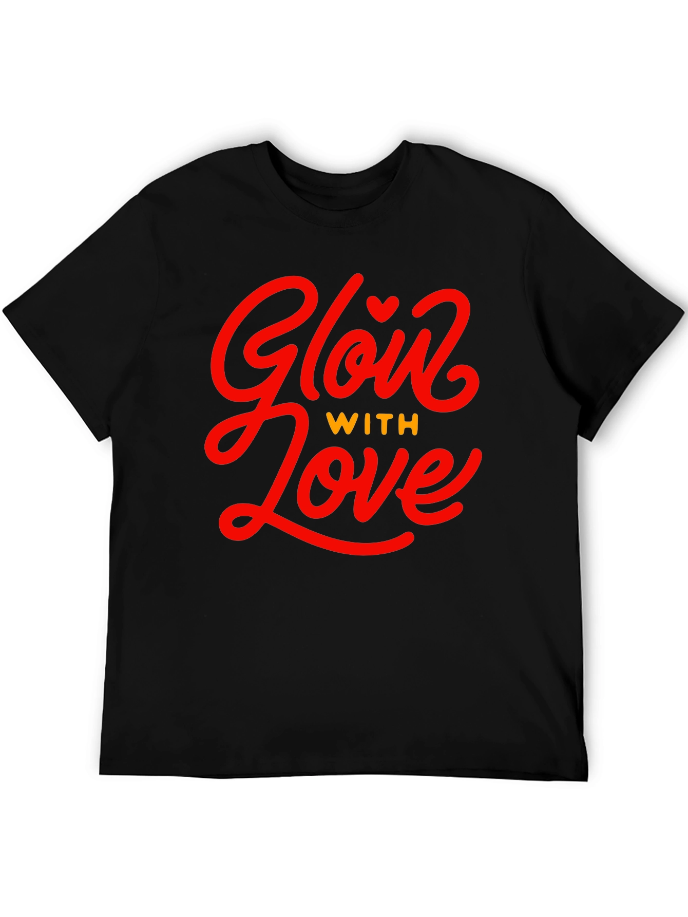 Glow With Love Black Graphic Tee