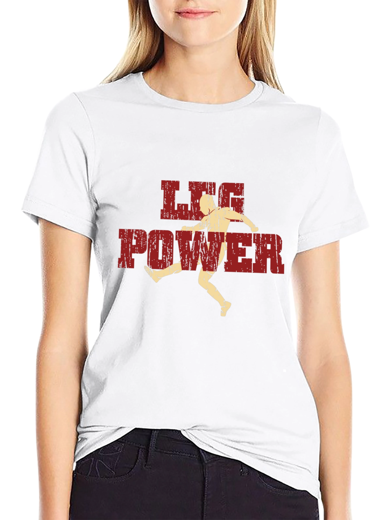 Leg Power Graphic T-Shirt - Black