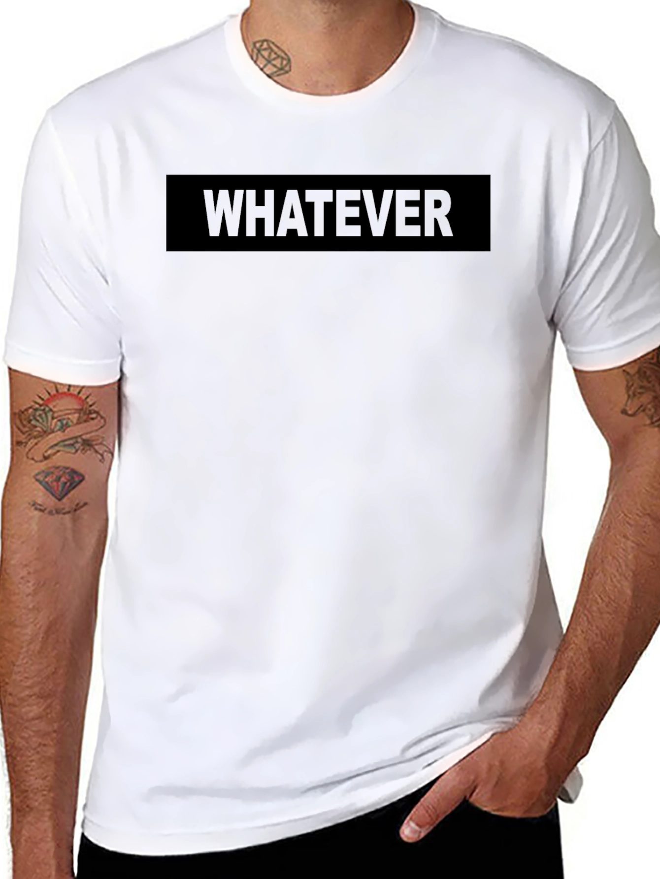 Whatever Graphic Tee - Mens Black T-Shirt