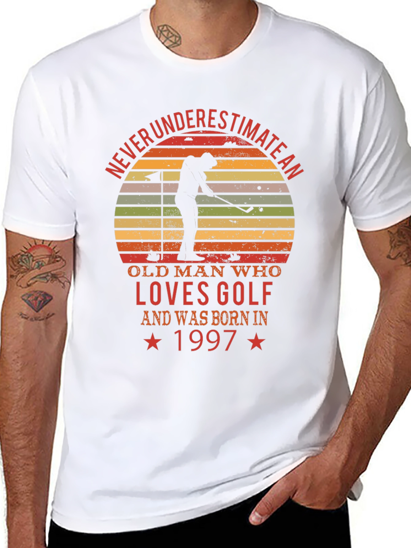 Never Underestimate an Old Man Who Loves Golf T-Shirt