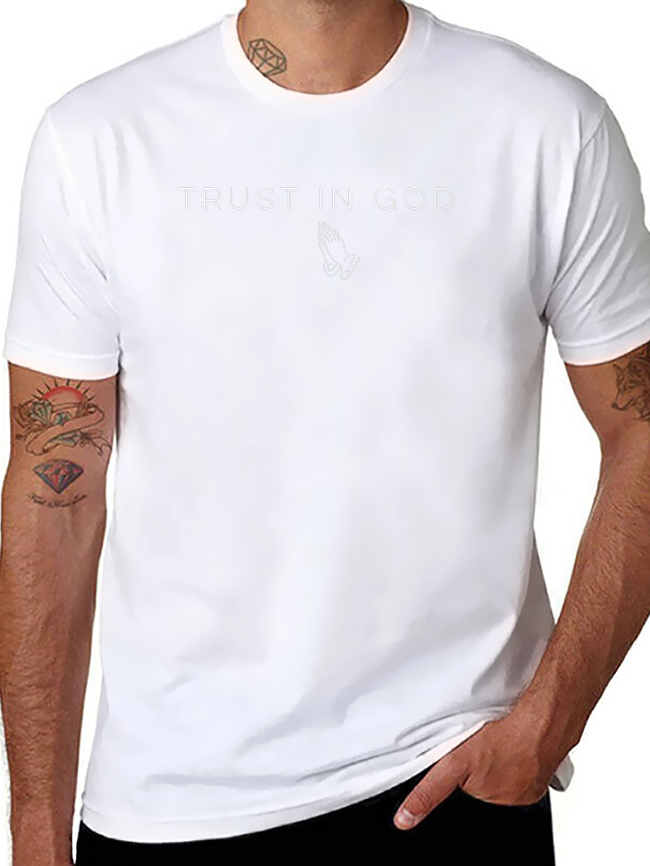 Trust in God Black Graphic T-Shirt