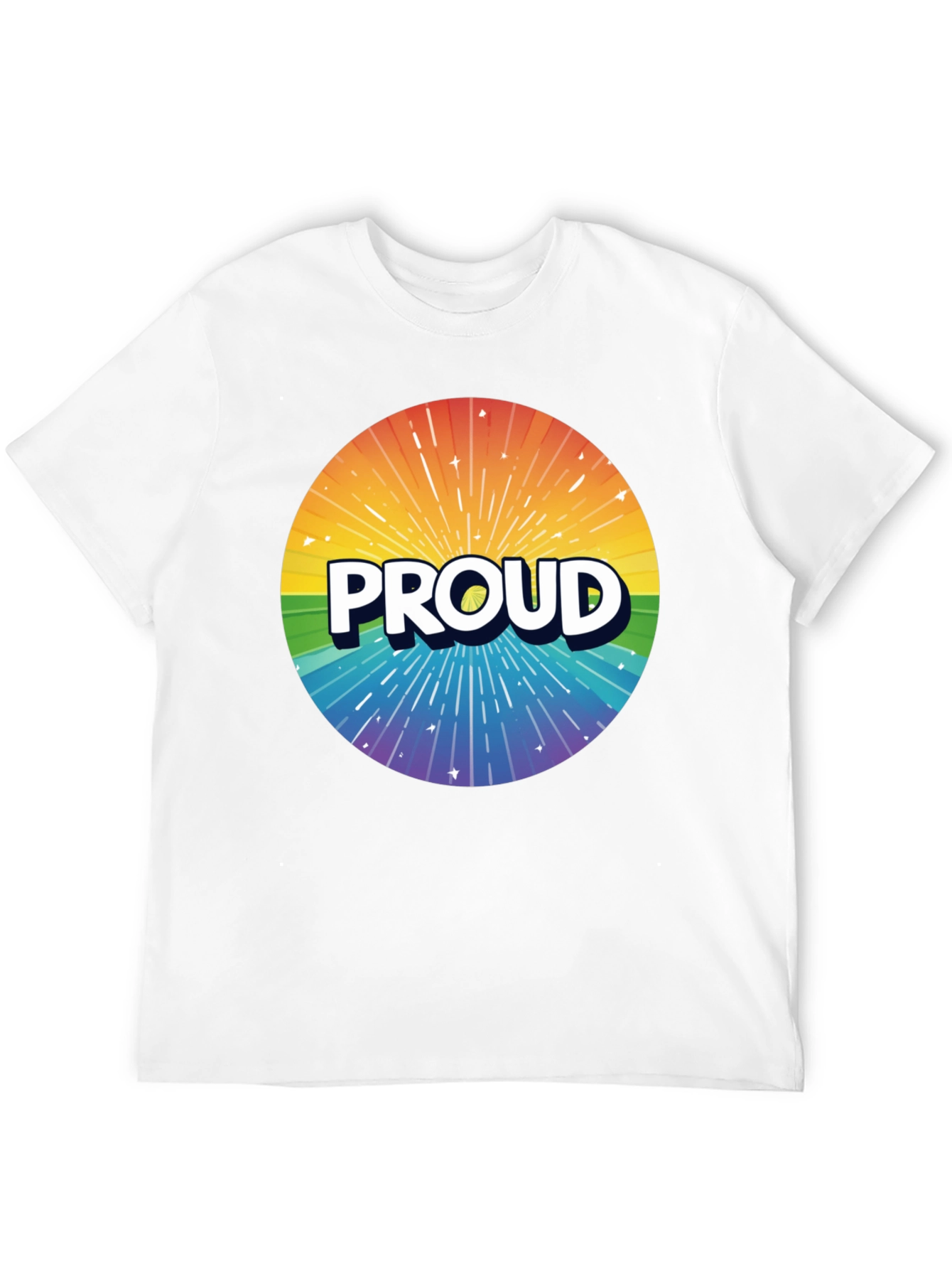 Pride Rainbow PROUD Graphic T-Shirt