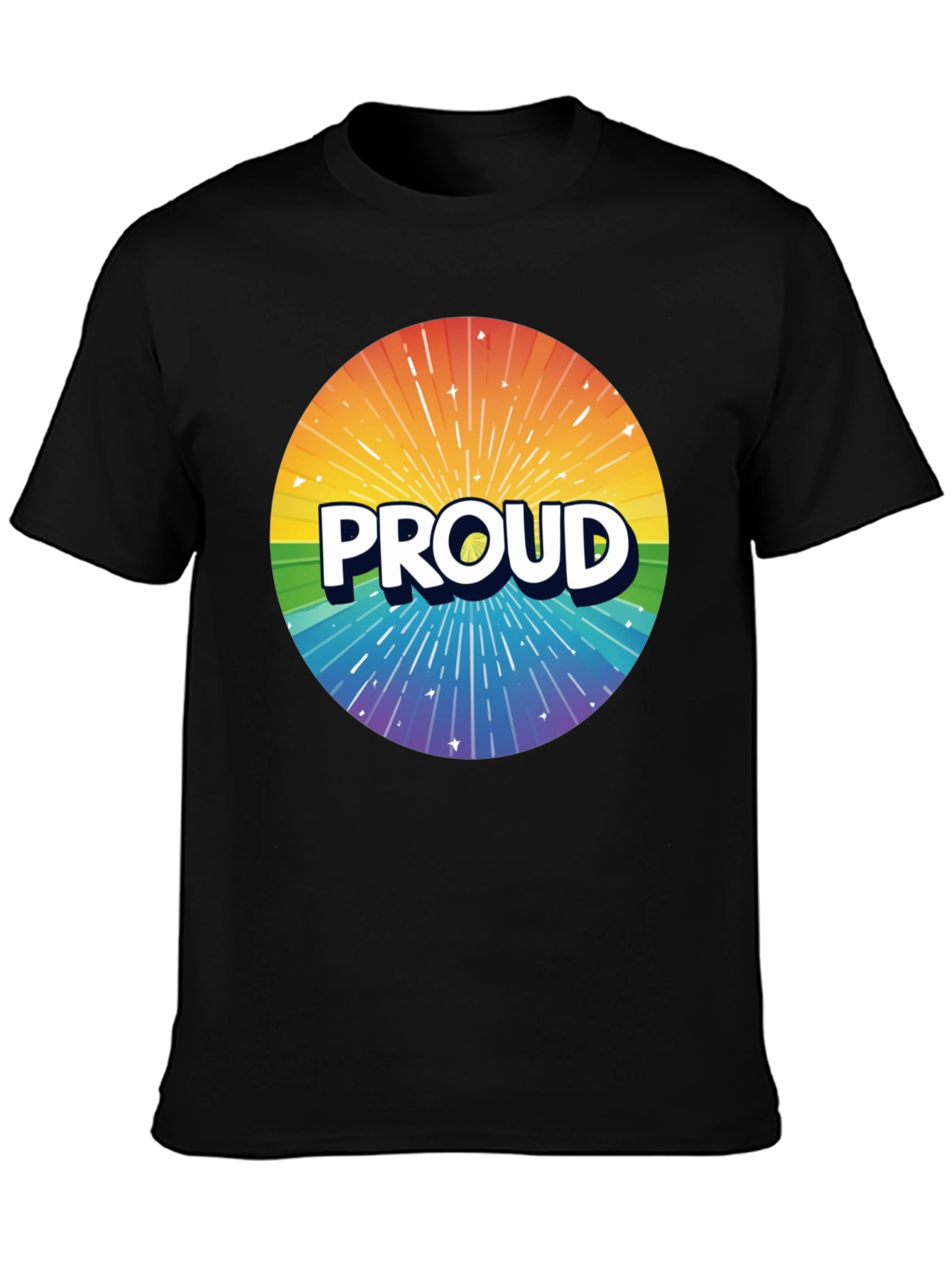 Pride Rainbow PROUD Graphic T-Shirt