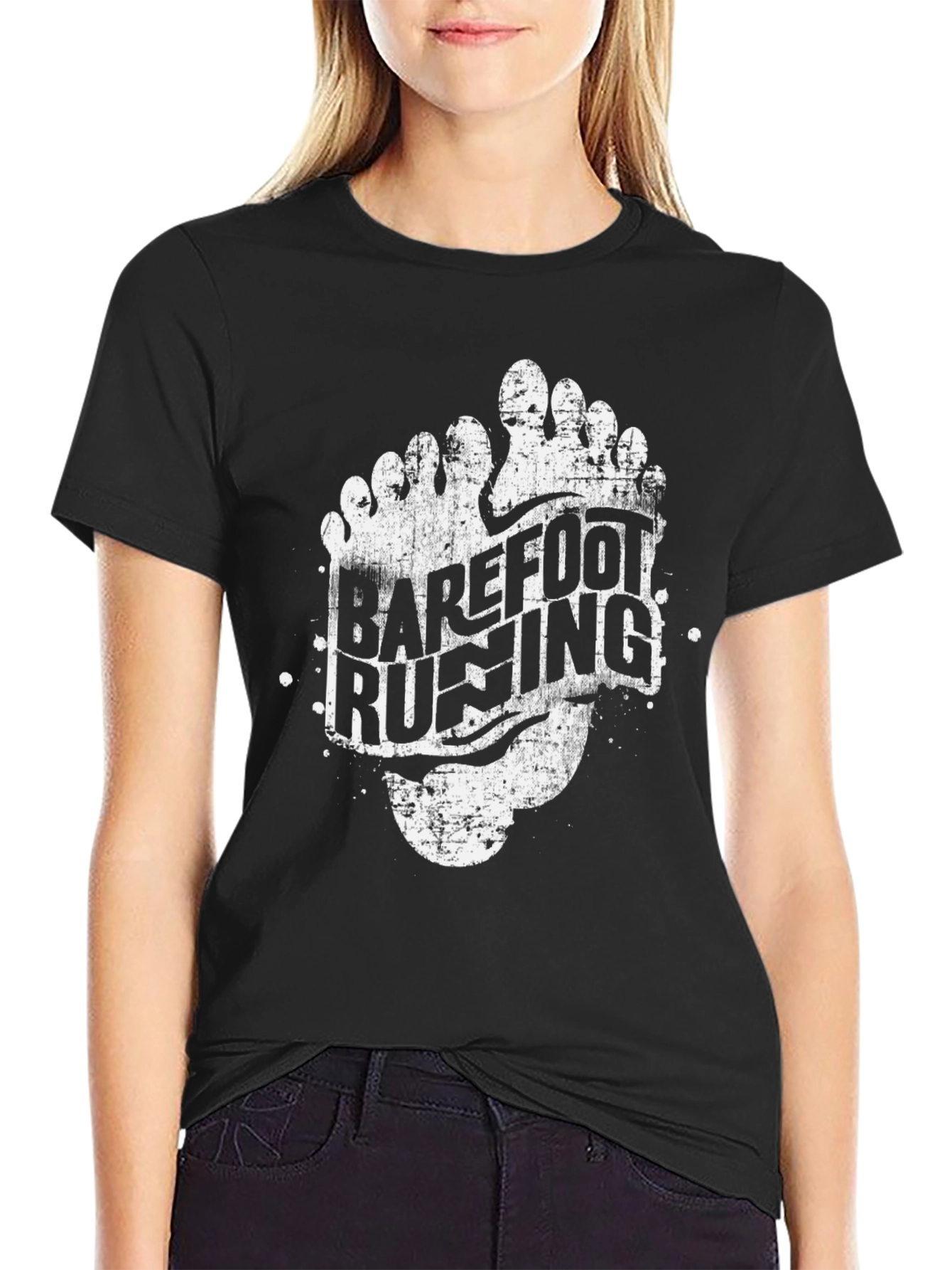 Barefoot Running Graphic Tee - Comfort & Style
