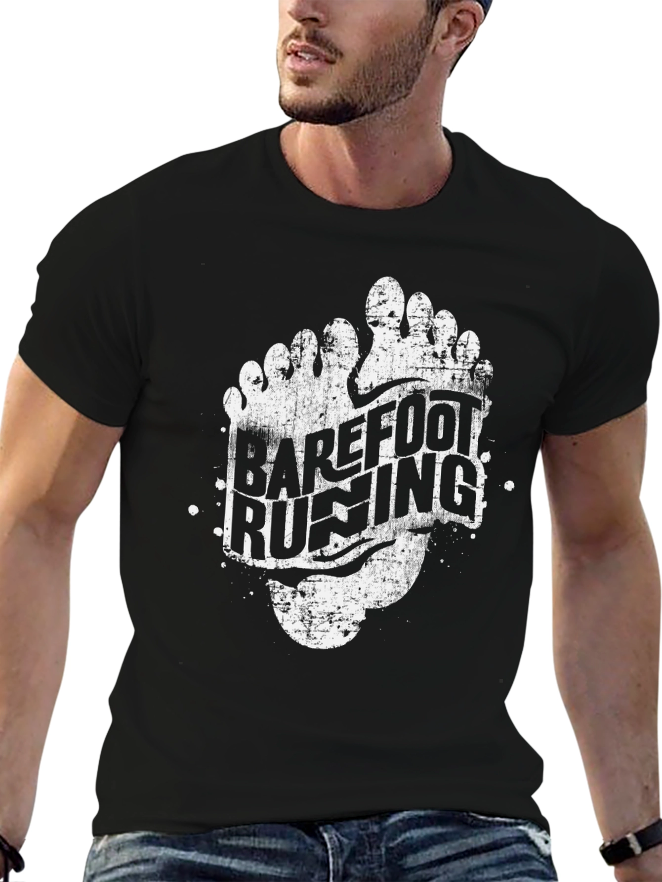 Barefoot Running Graphic Tee - Comfort & Style