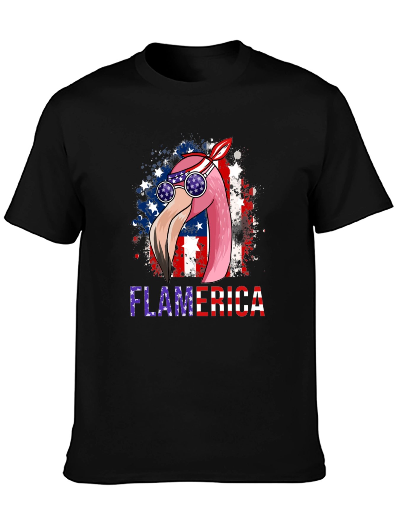 Flamerica Patriotic Flamingo USA T-Shirt
