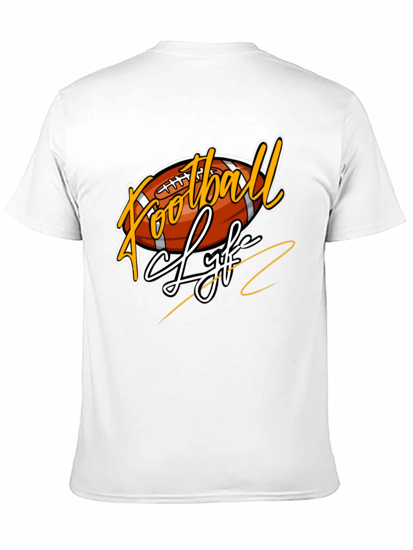 Football Life Graphic Tee - Black Casual Shirt