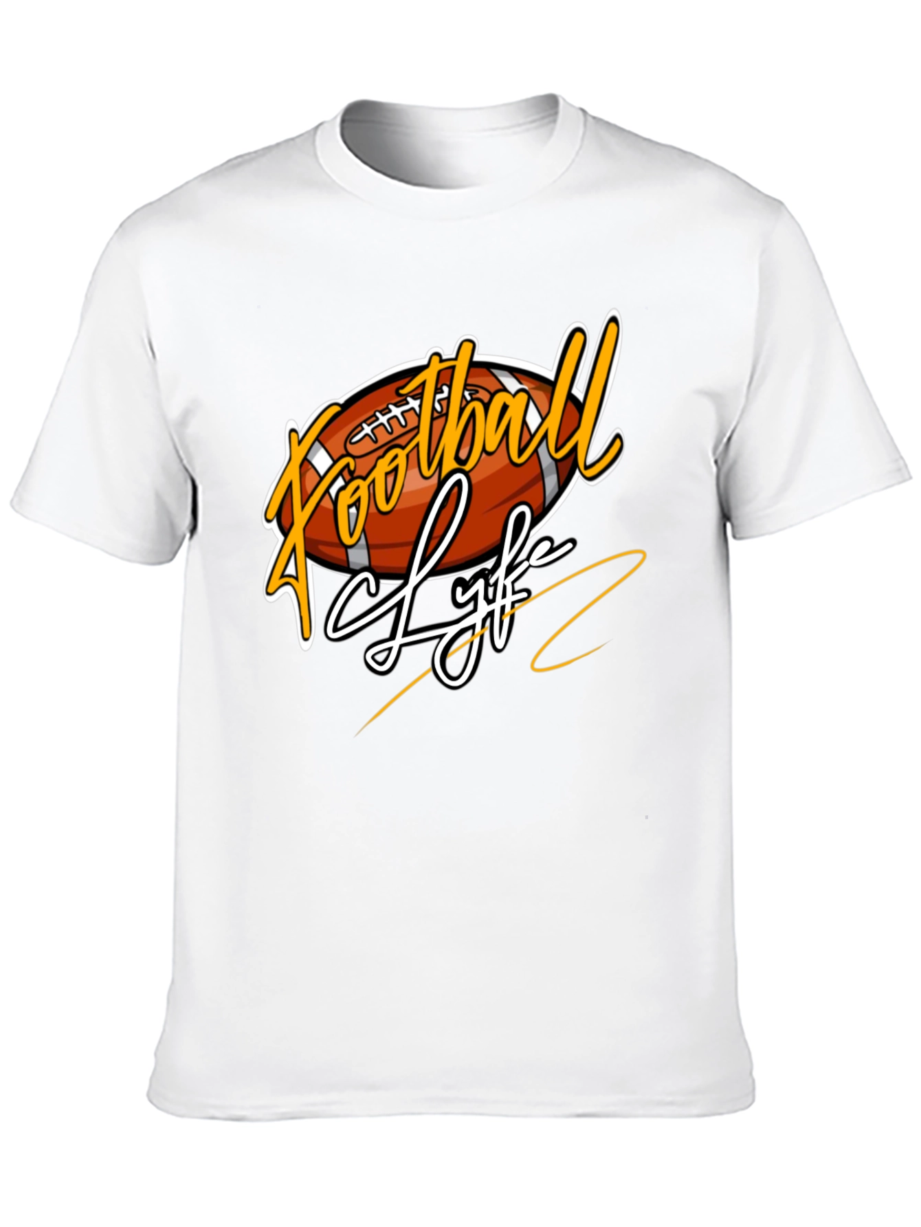Football Life Graphic Tee - Black Casual Shirt