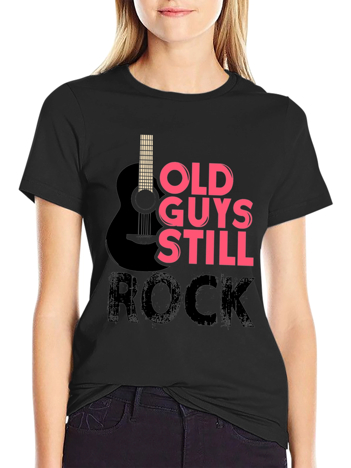 Old Guys Still Rock T-Shirt - Guitar Design
