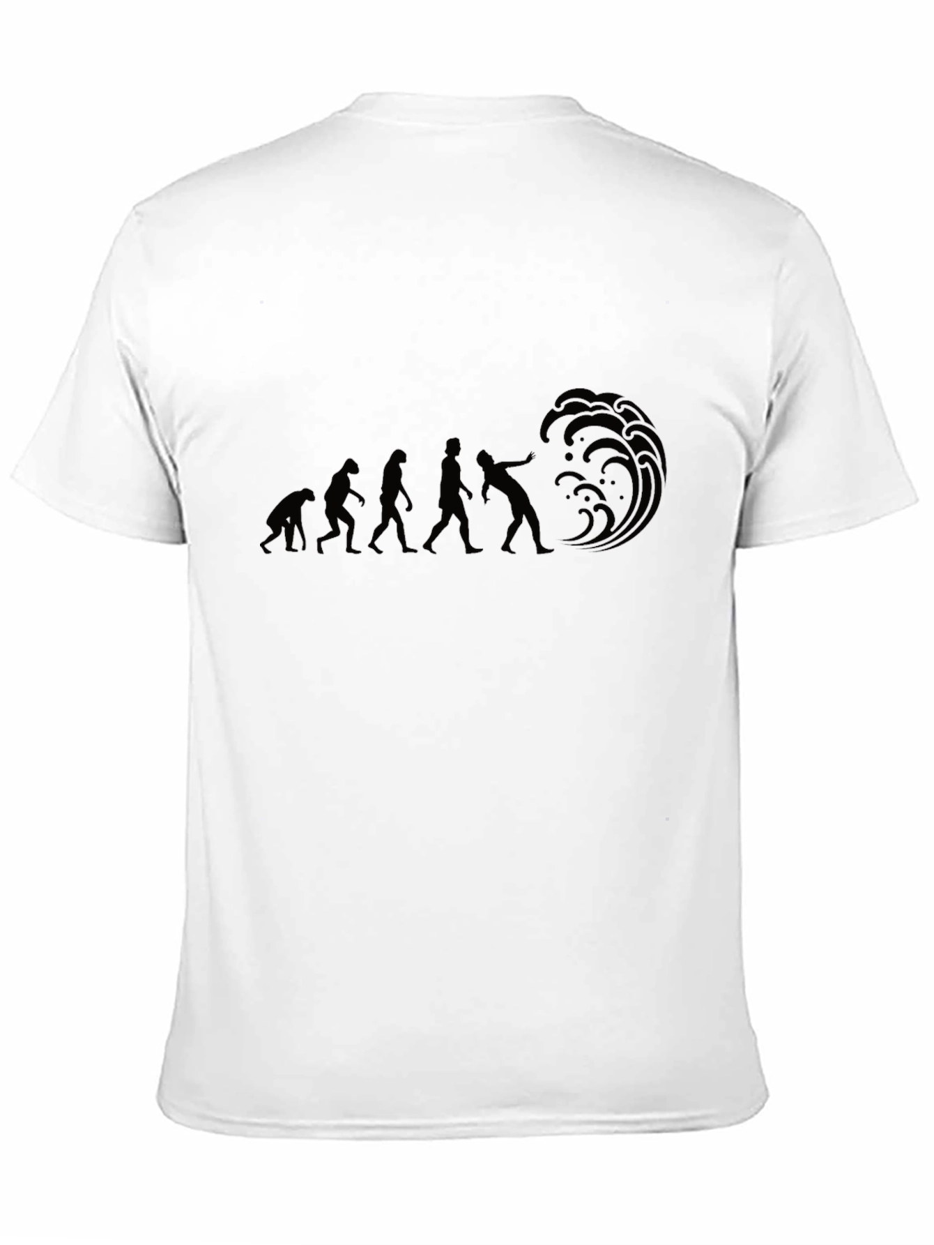 Evolution of Surfing Black T-Shirt