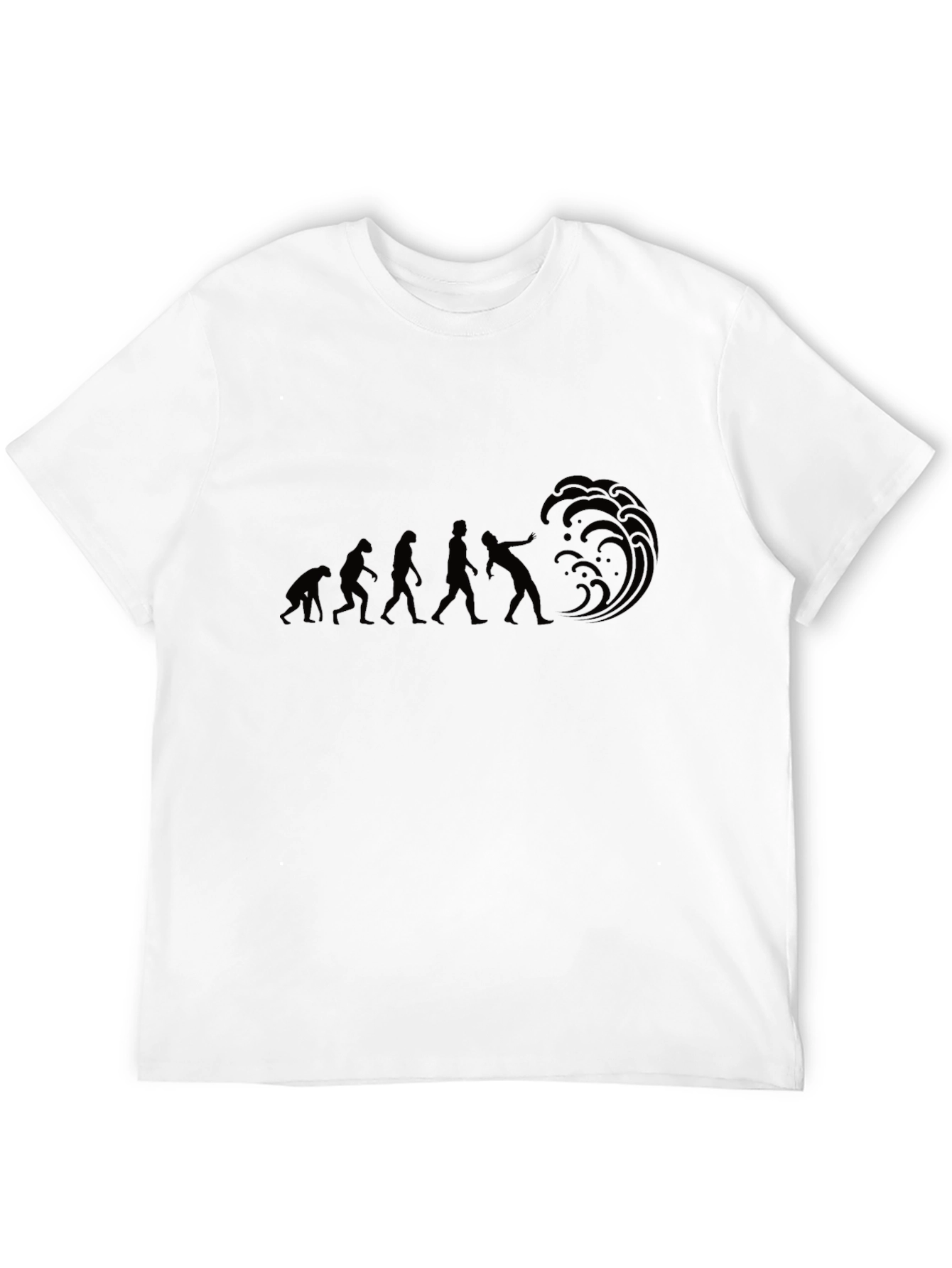 Evolution of Surfing Black T-Shirt