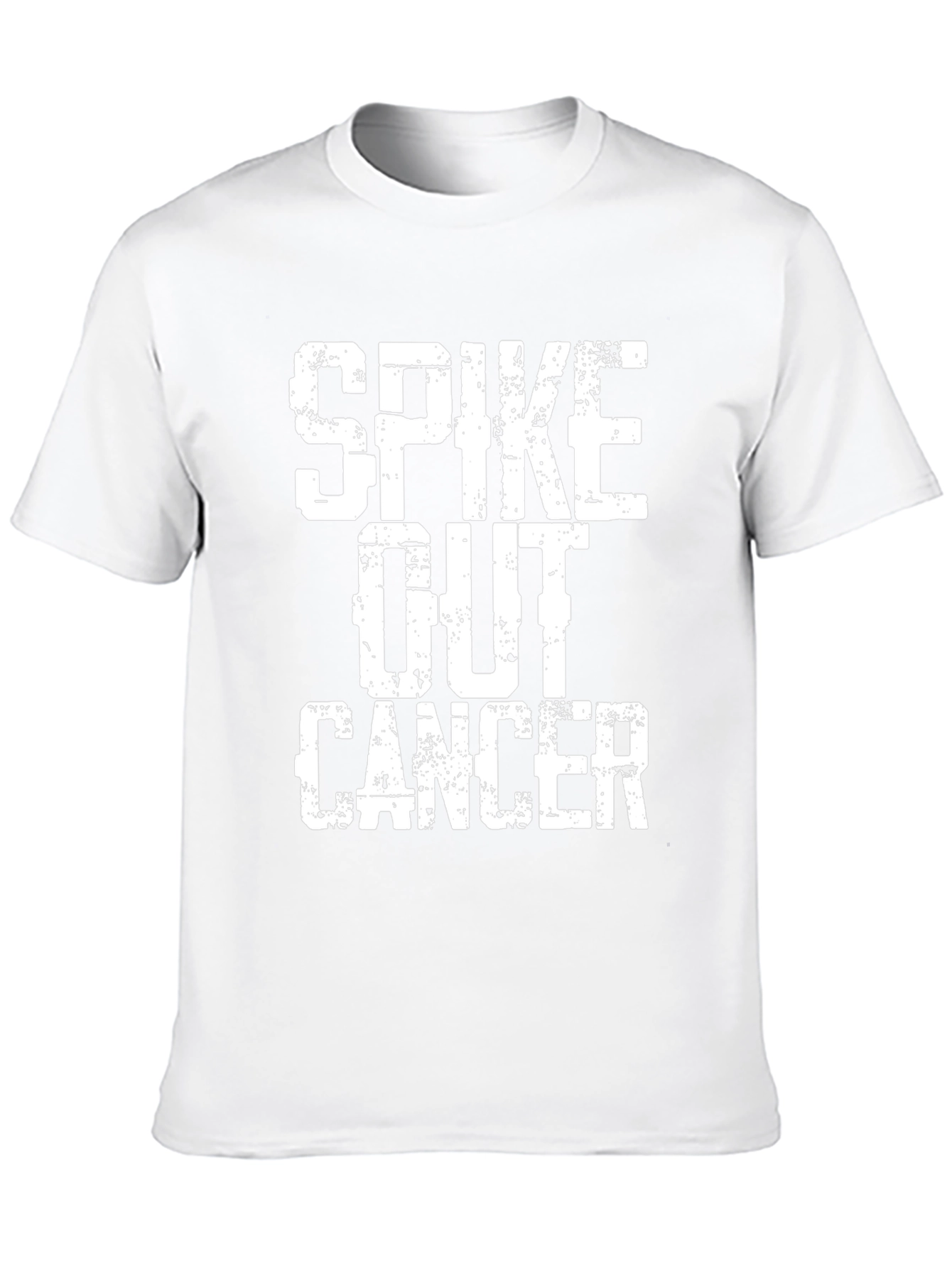 Spike Out Cancer Graphic T-Shirt - Black