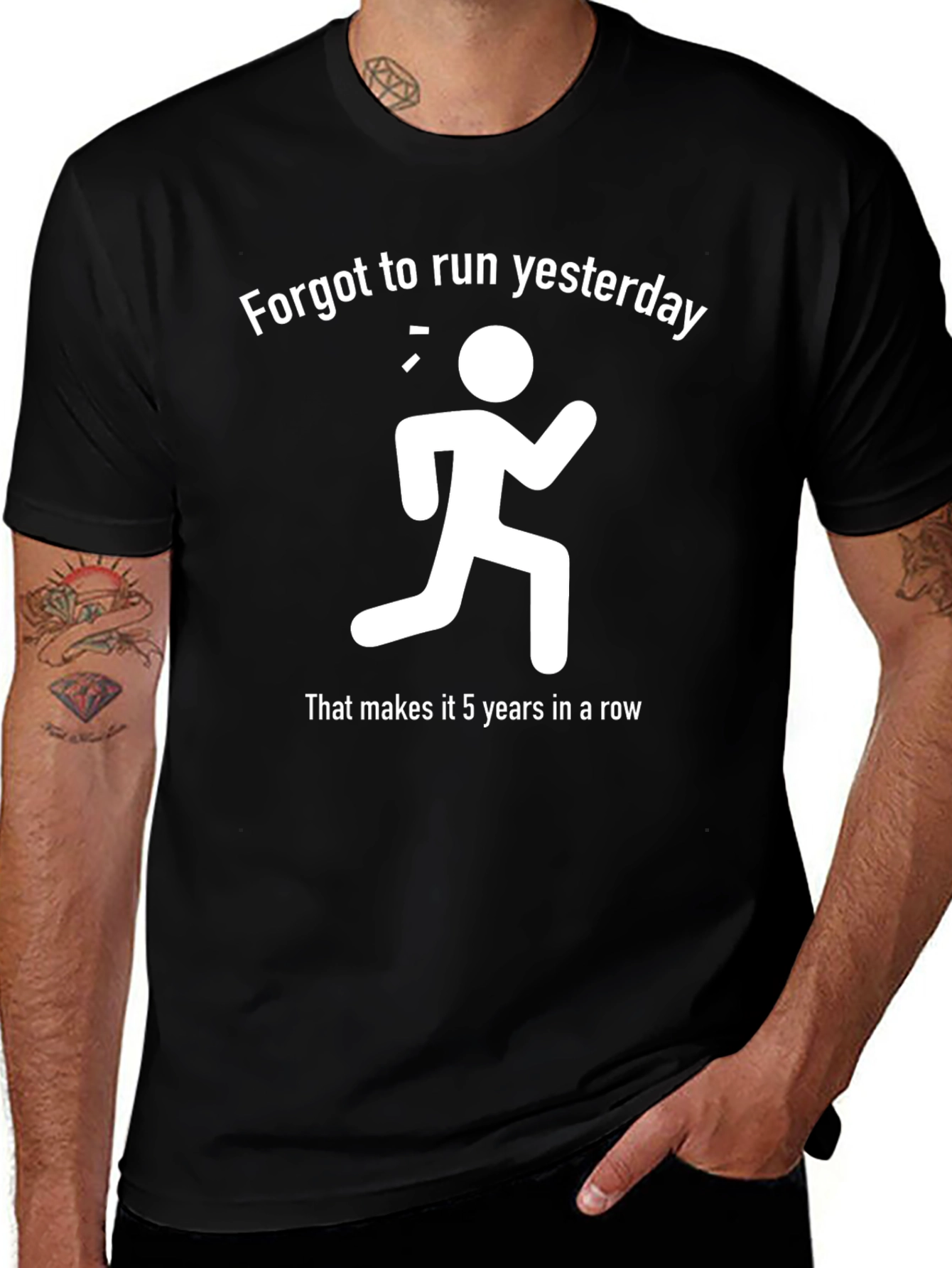 Funny Running T-Shirt: Forgot to Run Yesterday!