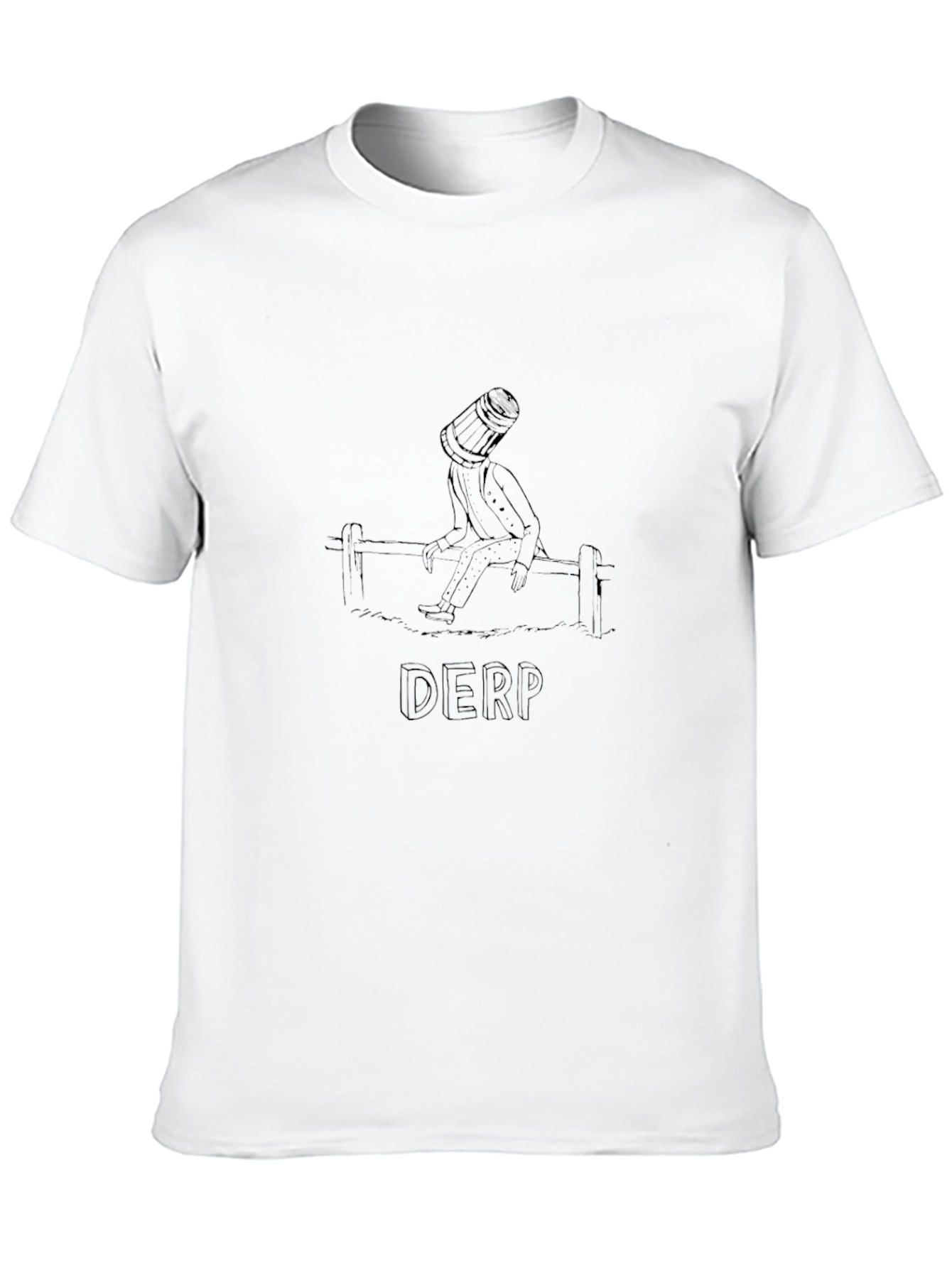 Derp Bucket Head Tee - Quirky Graphic T-Shirt