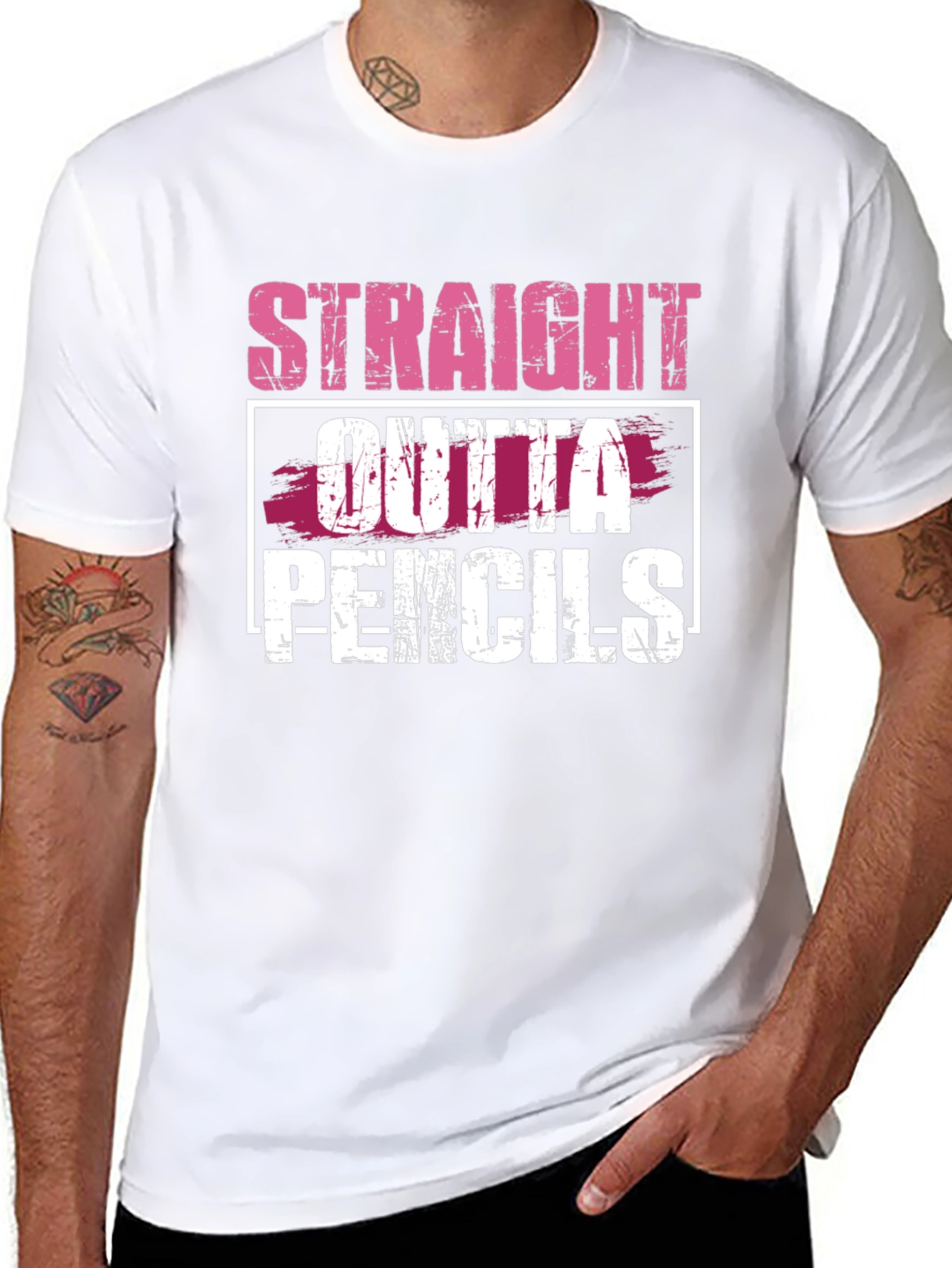Straight Outta Pencils Graphic T-Shirt
