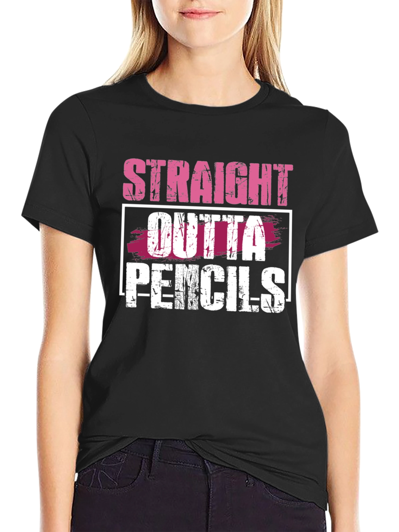 Straight Outta Pencils Graphic T-Shirt