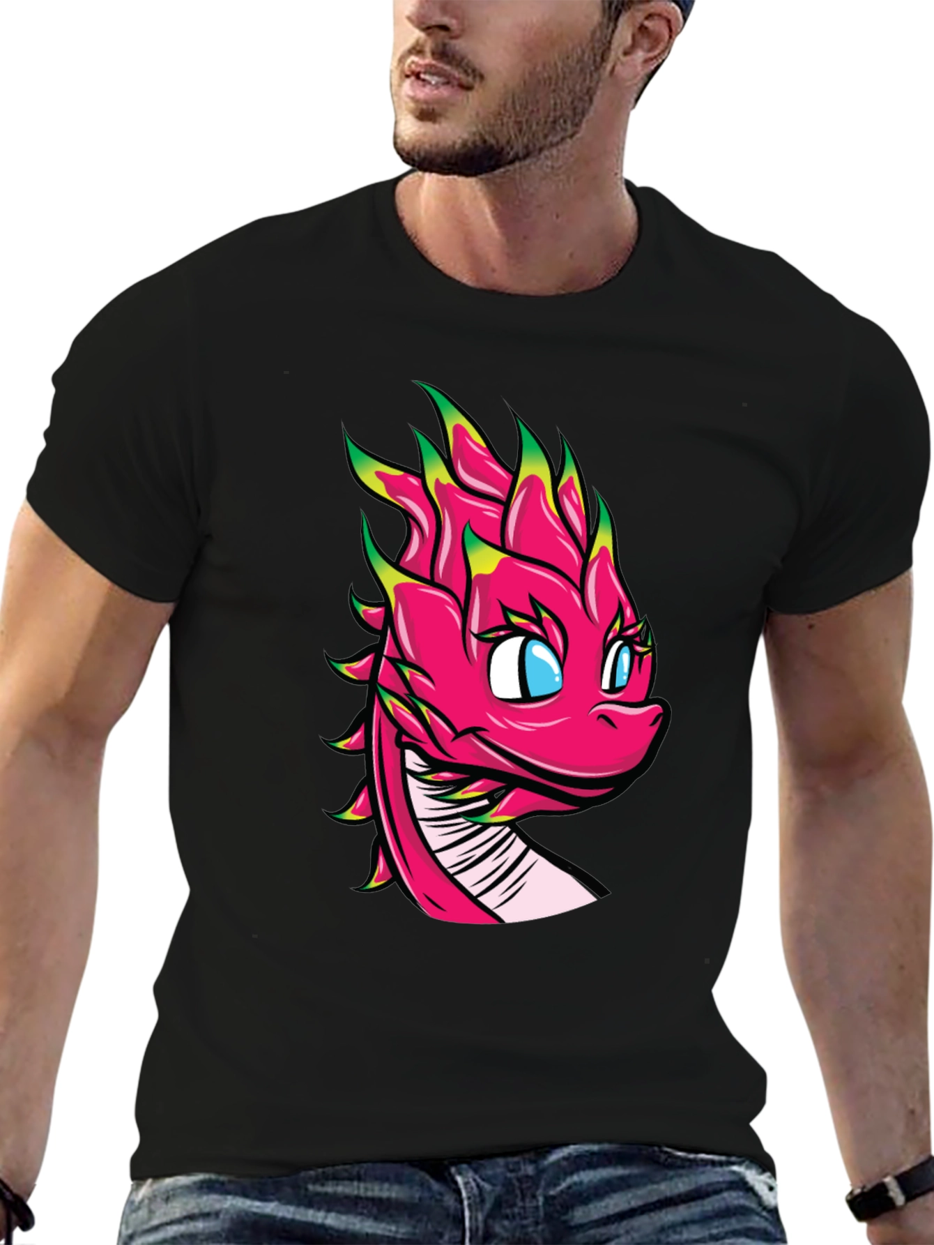 Dragon Fruit Graphic Tee - Cute Cartoon Dragon Shirt