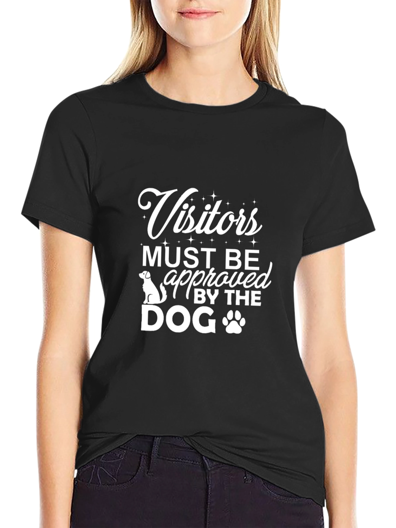 Visitors Approved By The Dog Graphic Tee