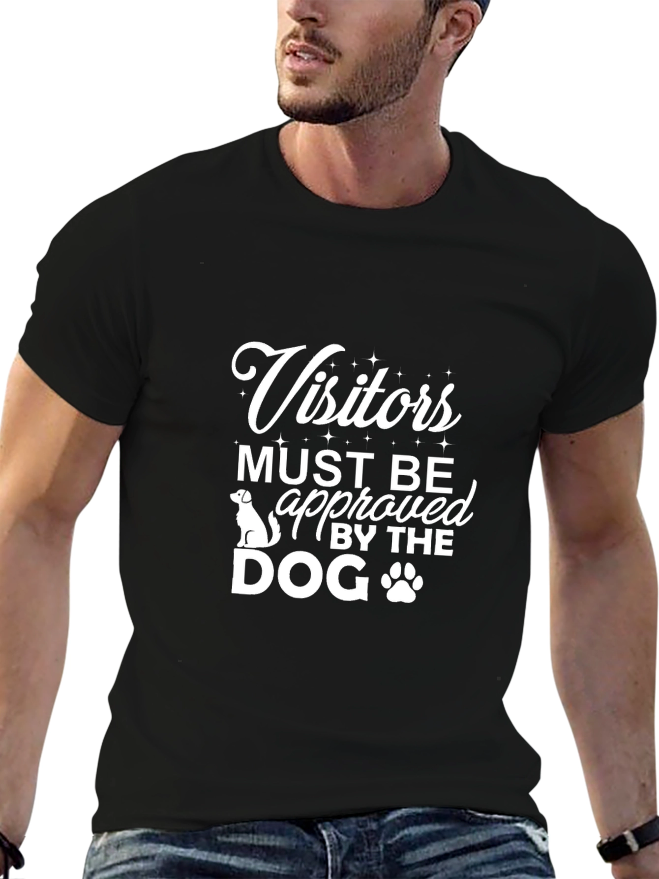 Visitors Approved By The Dog Graphic Tee