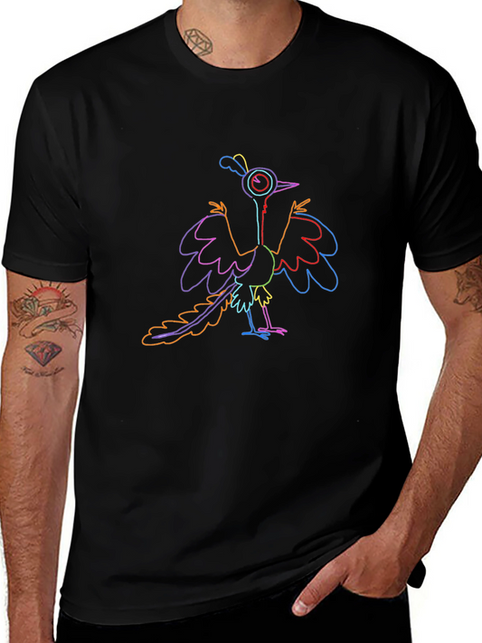 Roadrunner Graphic Tee - Colorful Bird T-Shirt
