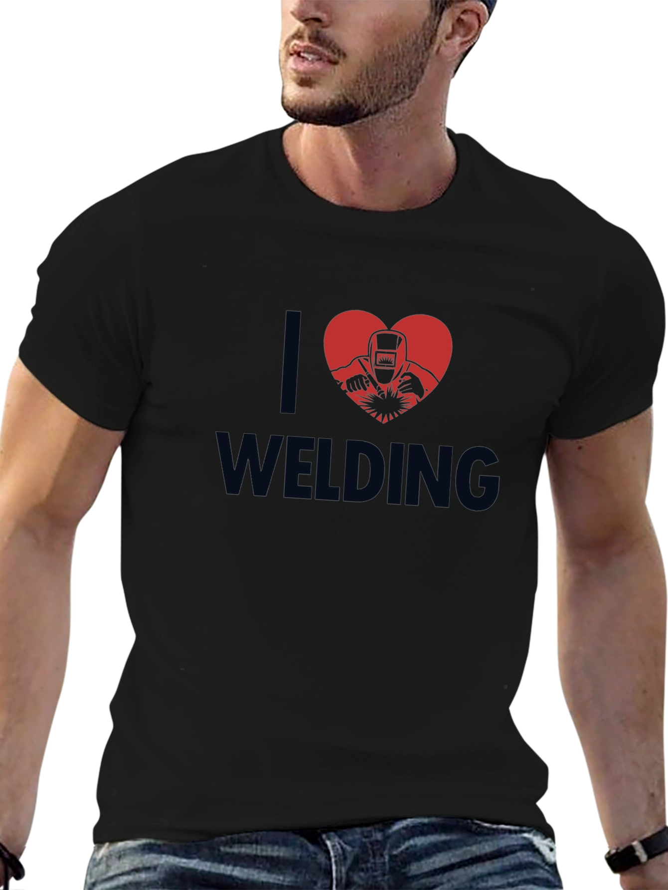 I Love Welding Black T-Shirt