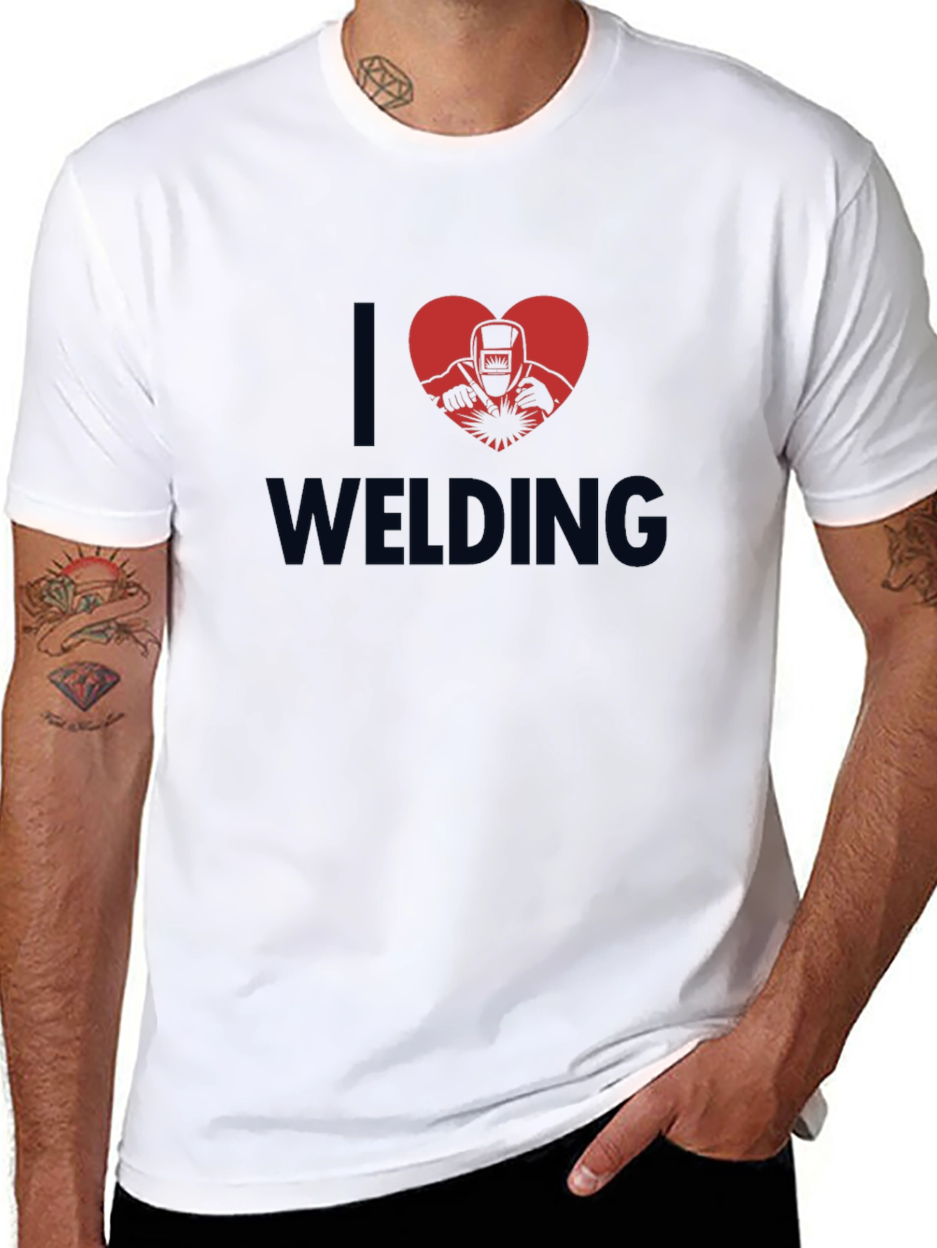 I Love Welding Black T-Shirt