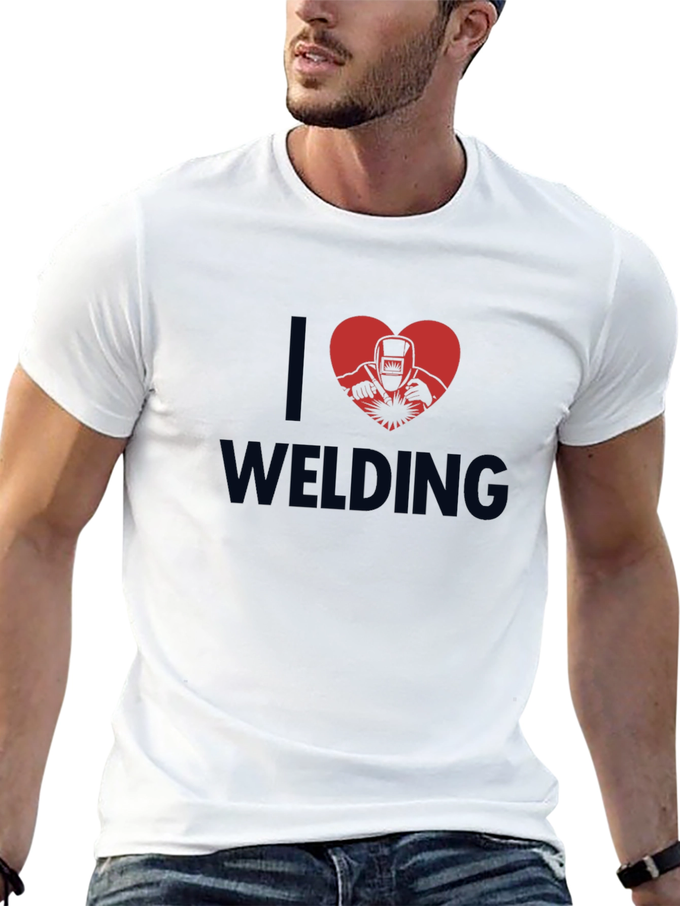 I Love Welding Black T-Shirt